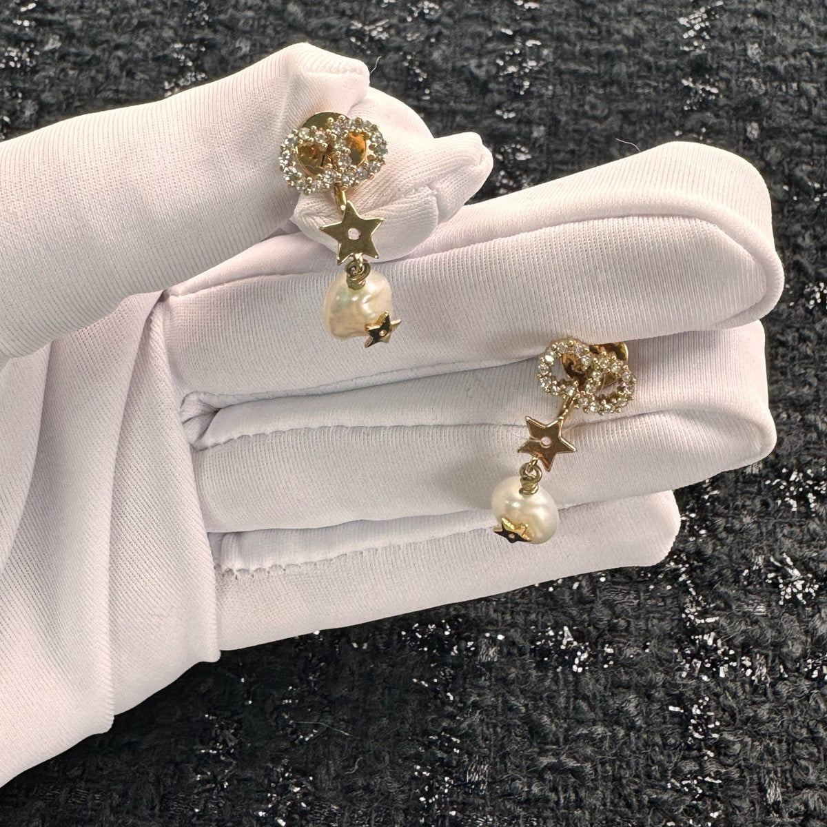 Dior - Other - Gold-tone metal with crystal embellishments and pearl drops - Gold