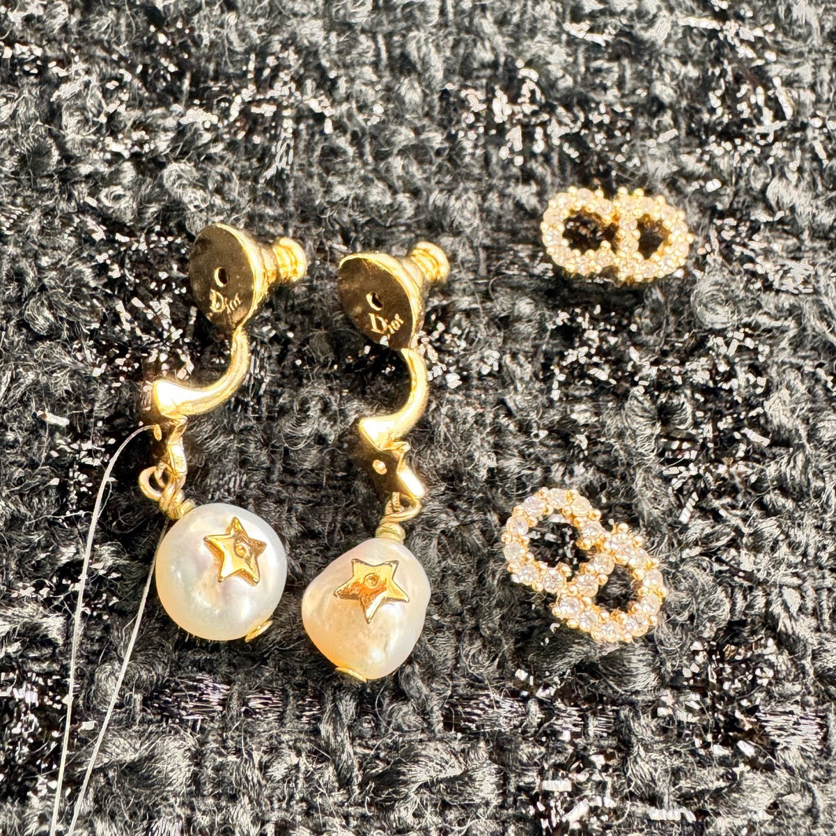 Dior - Other - Gold-tone metal with crystal embellishments and pearl drops - Gold