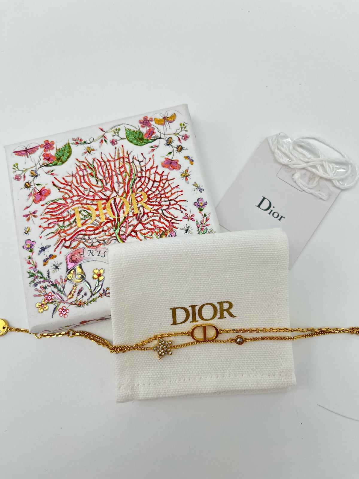 Dior - Other - Gold-tone metal with crystal embellishments; metal composition is unspecified. - Gold - (One size)