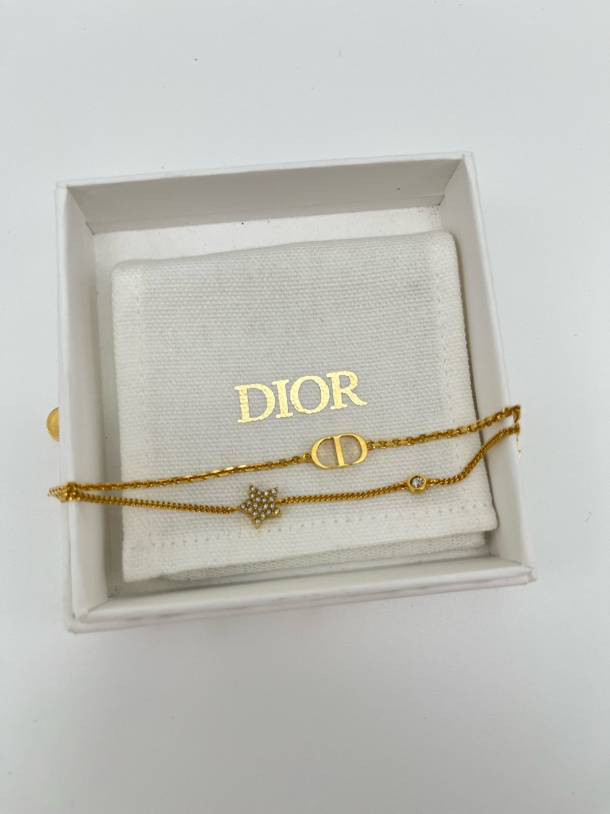 Dior - Other - Gold-tone metal with crystal embellishments; metal composition is unspecified. - Gold - (One size)