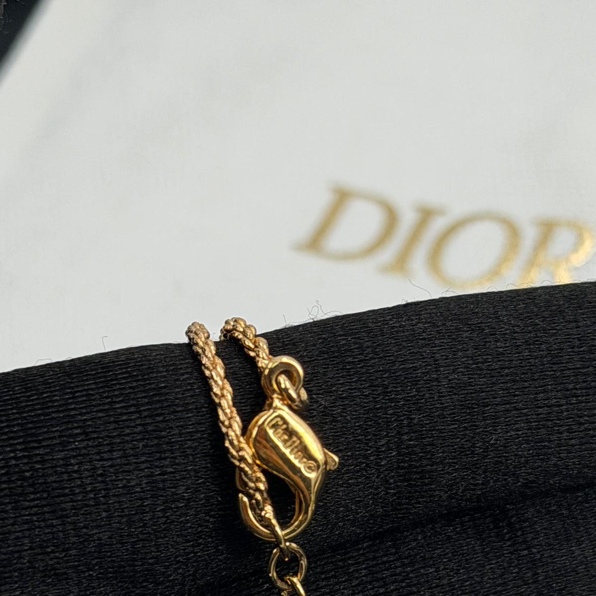 Dior - Other - Gold-tone metal with green and clear rhinestone embellishments. - Green