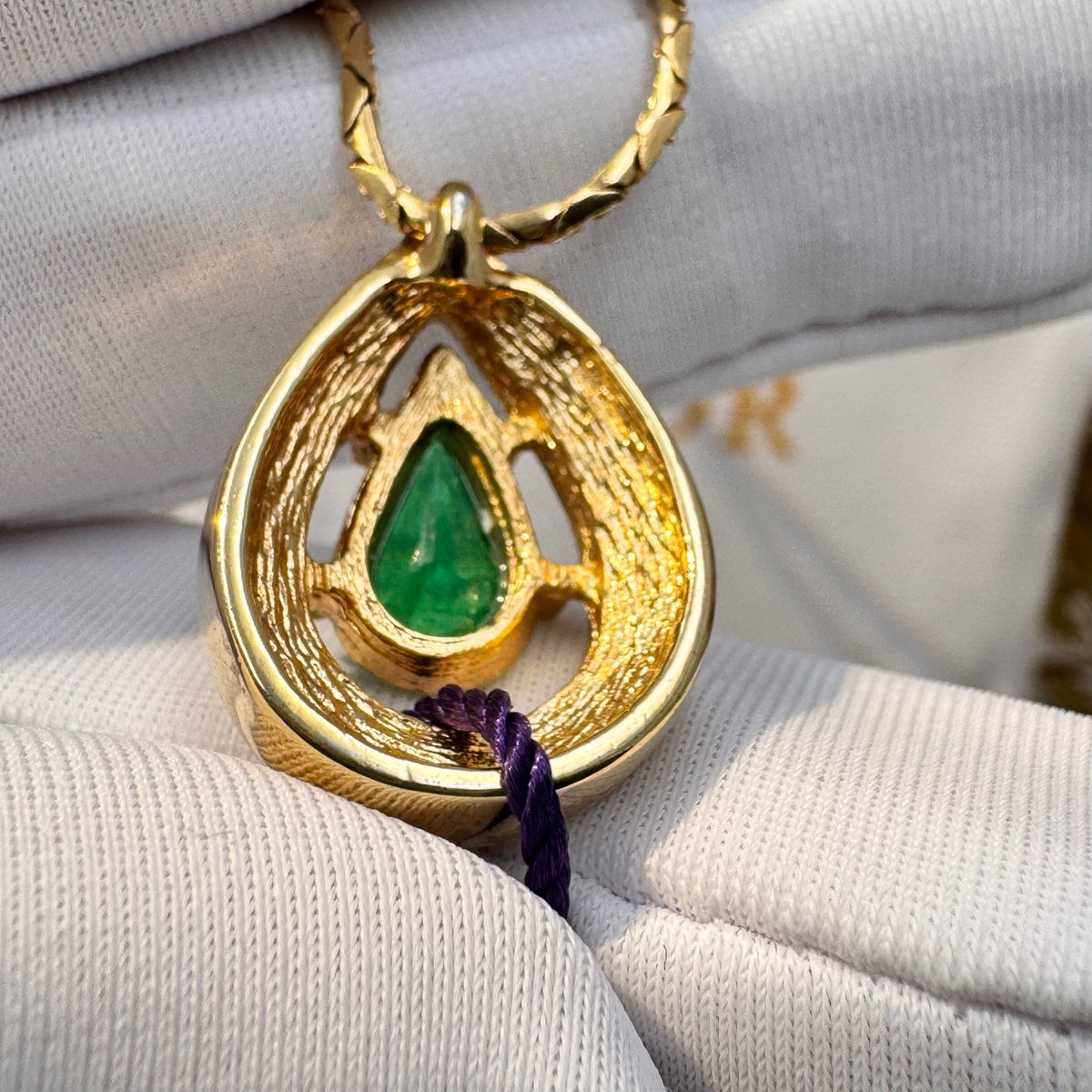 Dior - Other - Gold-tone metal with green and clear stones; stone composition unconfirmed. - Multicolour