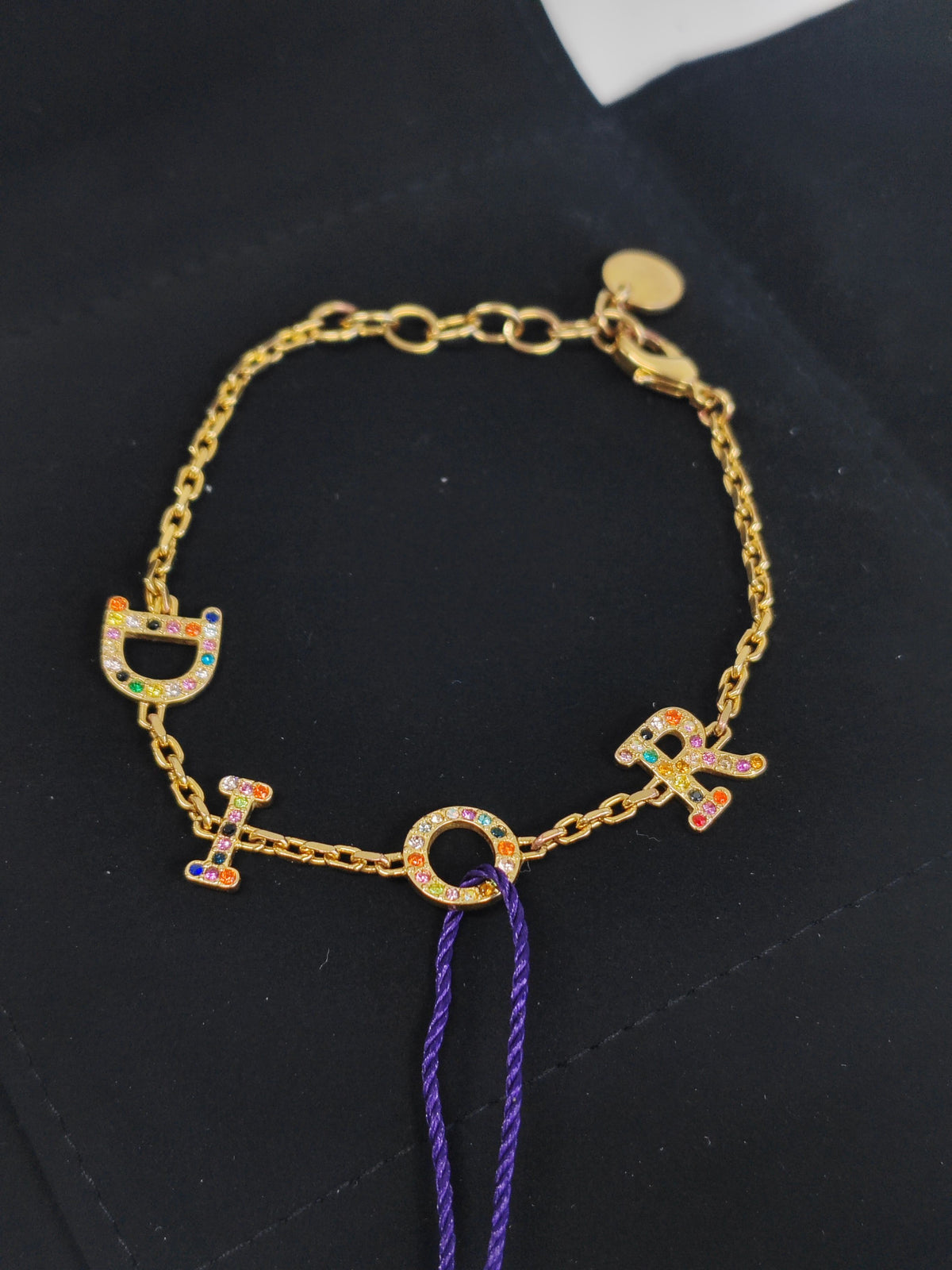 Dior - Other - Gold-tone metal with multicoloured crystal embellishments. - Multicolour