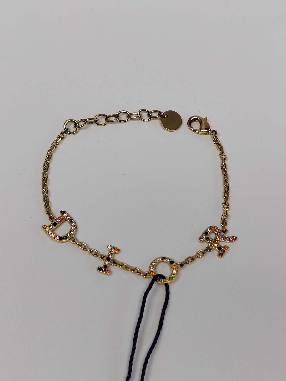 Dior - Other - Gold-tone metal with multicoloured crystal embellishments. - Multicolour