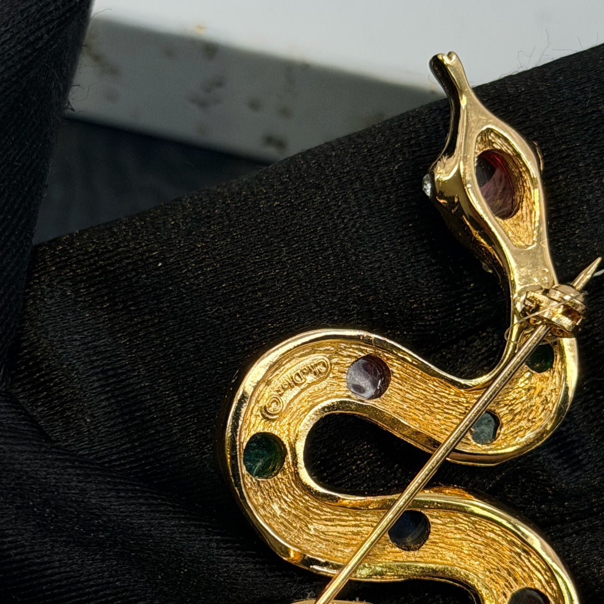 Dior - Other - Gold-tone metal with multicoloured glass cabochons and clear rhinestones - Multicolour