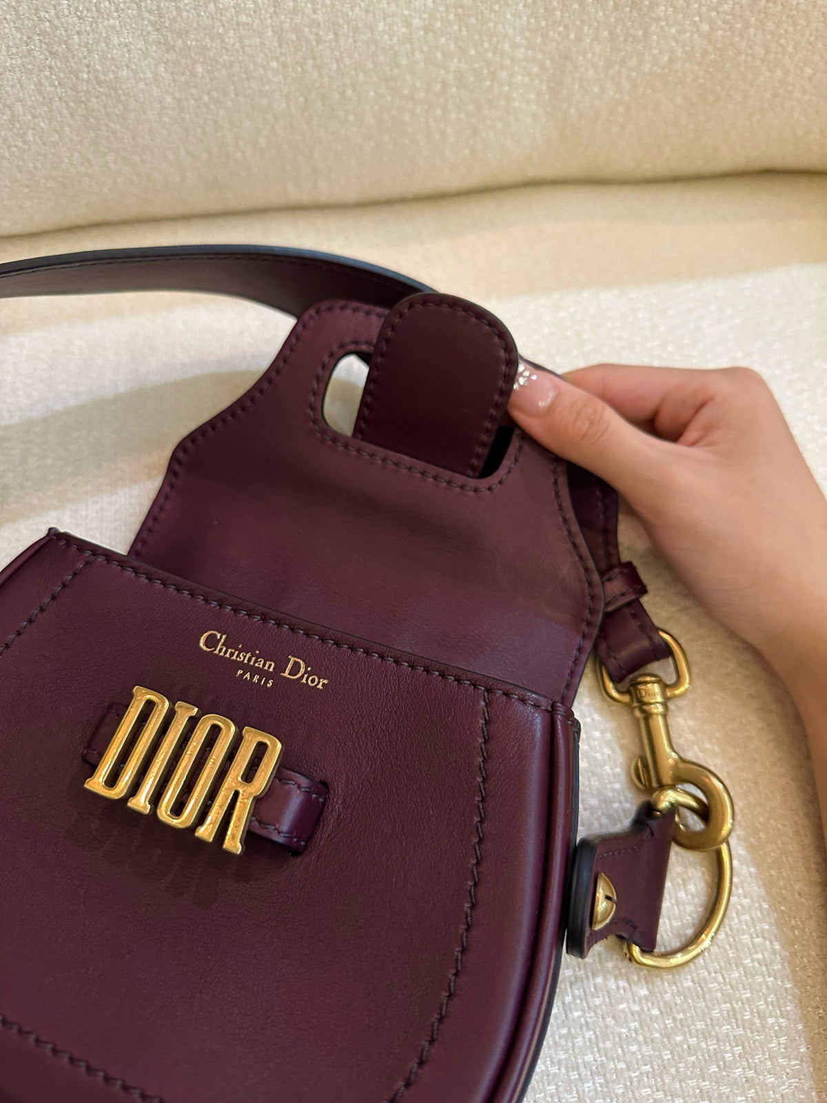 Dior - Other - Leather - Burgundy - (small)