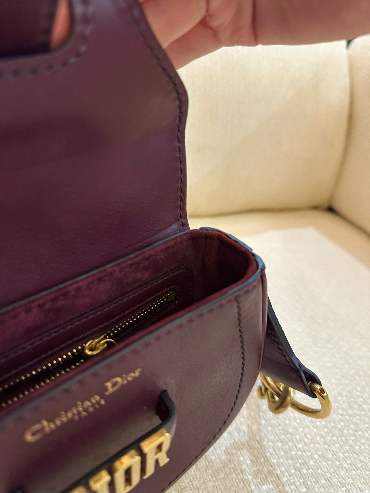 Dior - Other - Leather - Burgundy - (small)