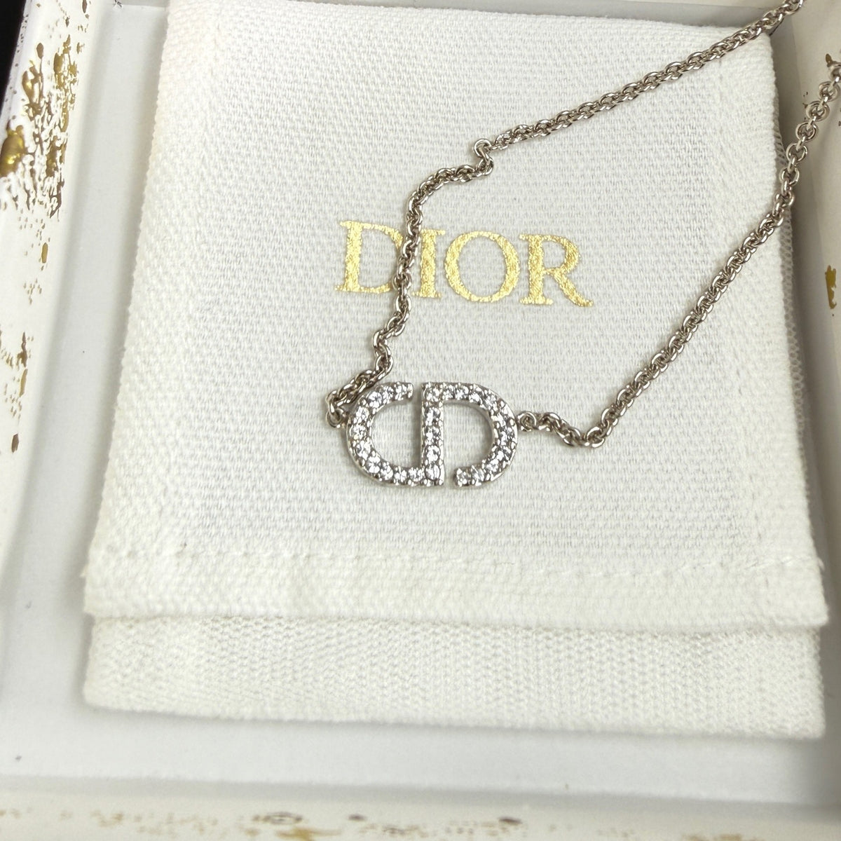 Dior - Other - Silver-tone metal with clear rhinestone embellishment - Silver