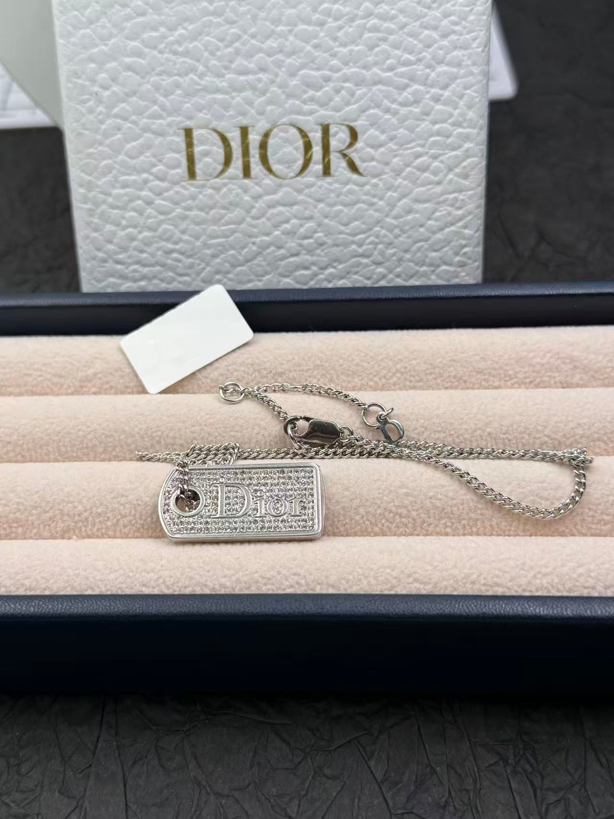 Dior - Other - Silver-tone metal with clear rhinestone embellishments - Silver