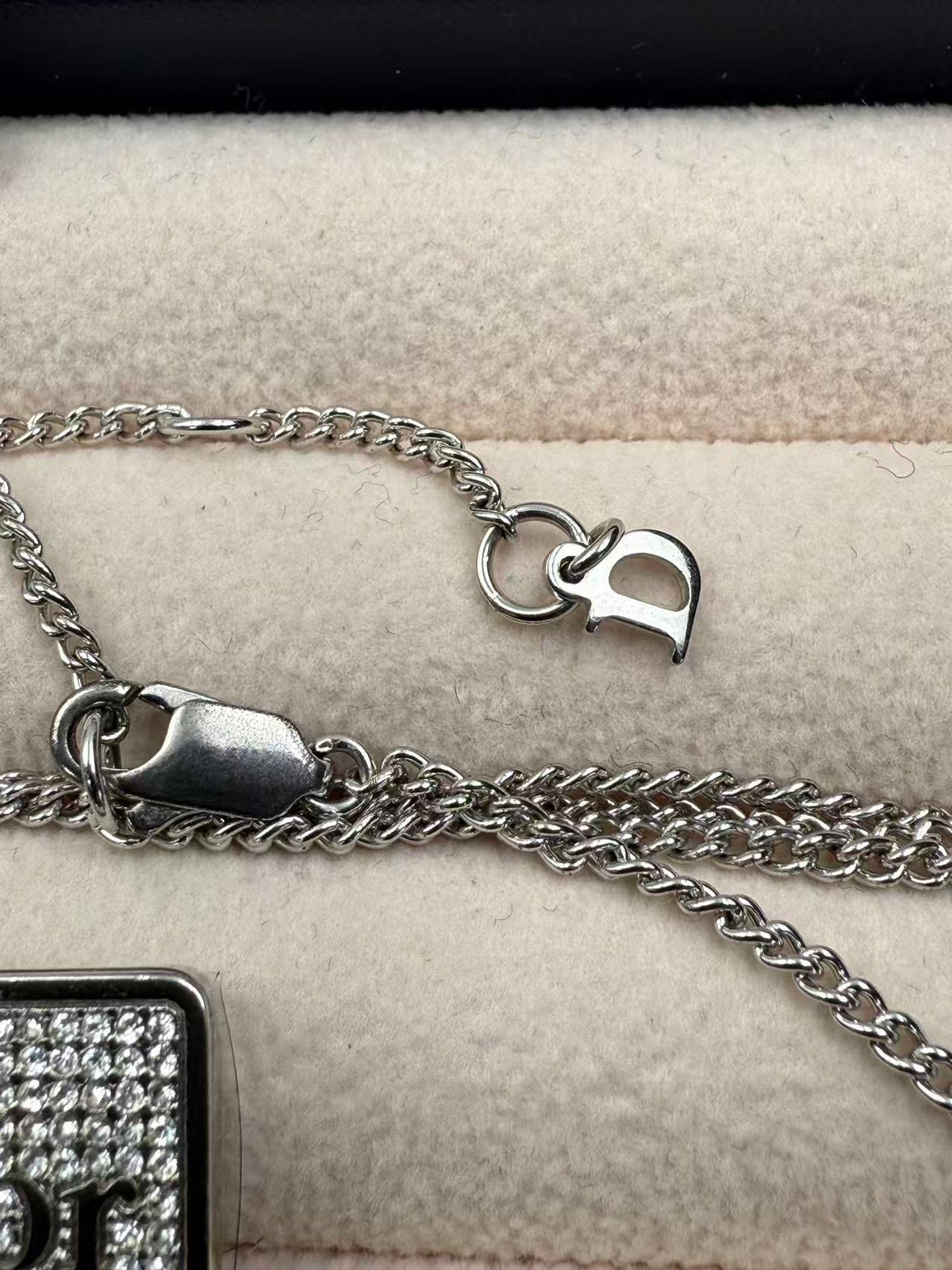 Dior - Other - Silver-tone metal with clear rhinestone embellishments - Silver