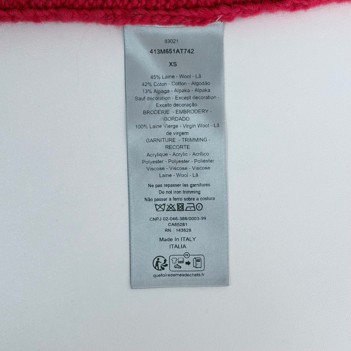 Dior - Other - Wool - Red - (XS)