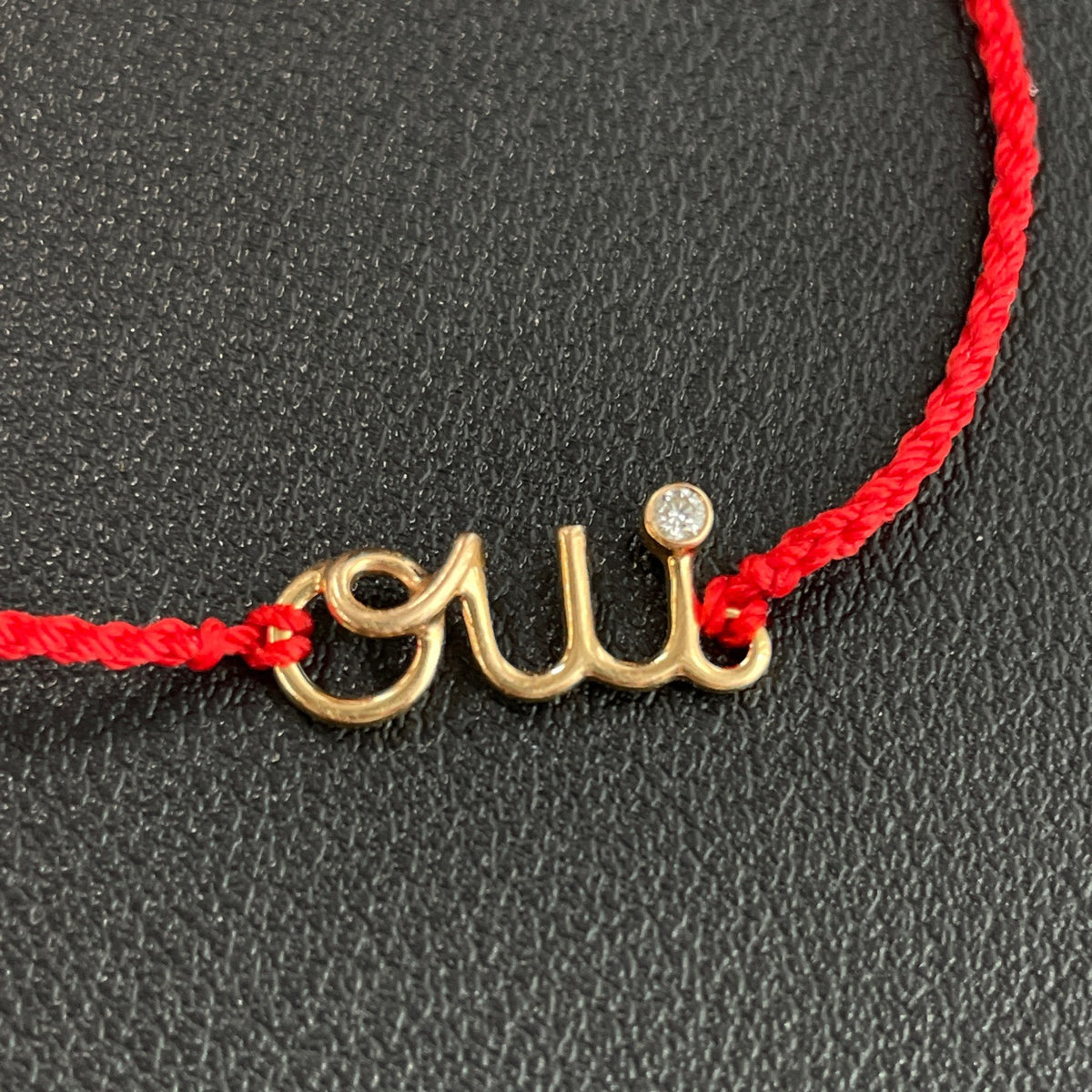 Dior - Oui - 18K yellow gold with a diamond - Red - (Adjustable)