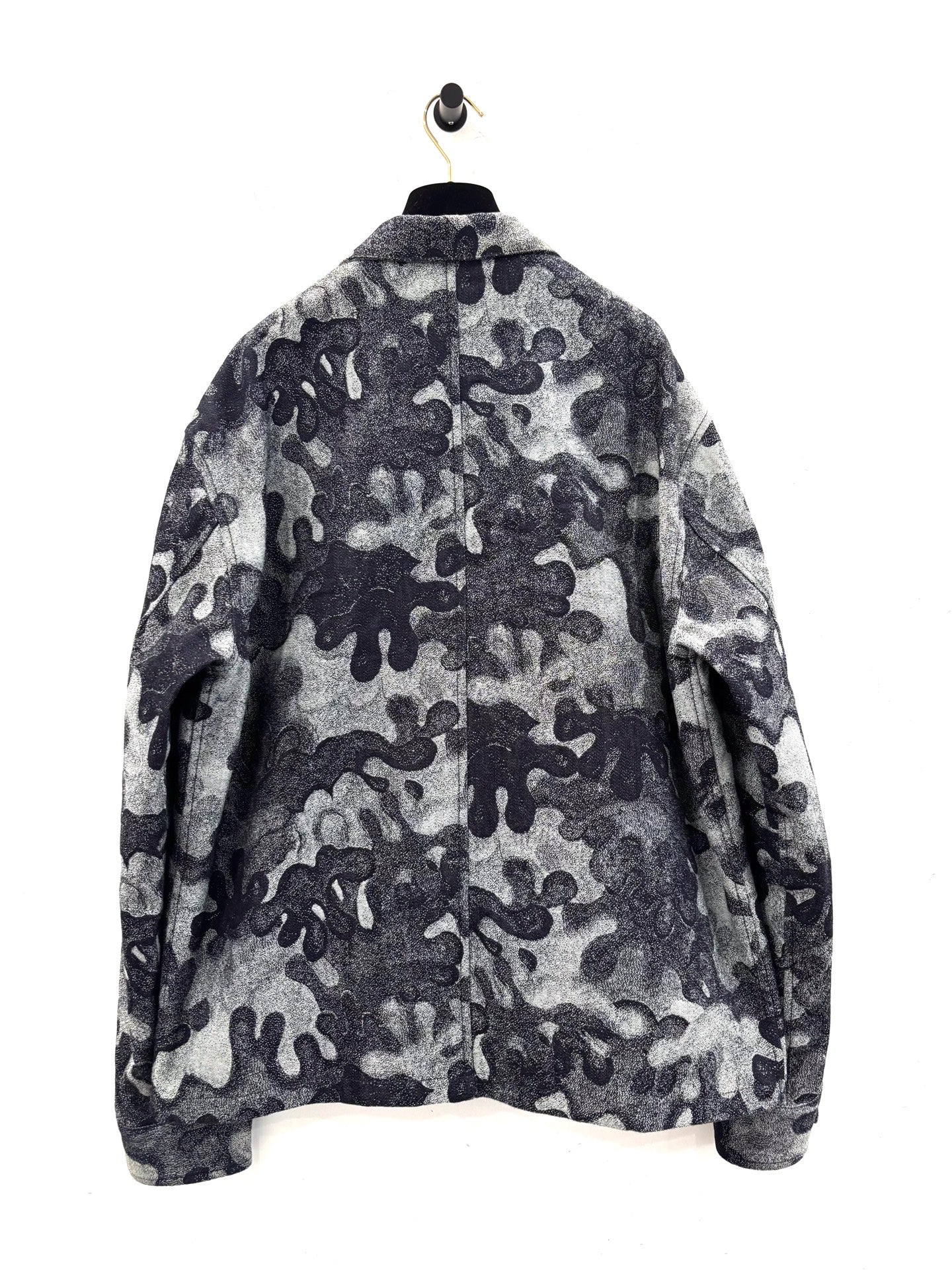 Dior - Peter Doig Collaboration Camouflage Logo Denim Jacket - Cotton denim with polyester embroidery - Black and Grey - (50)
