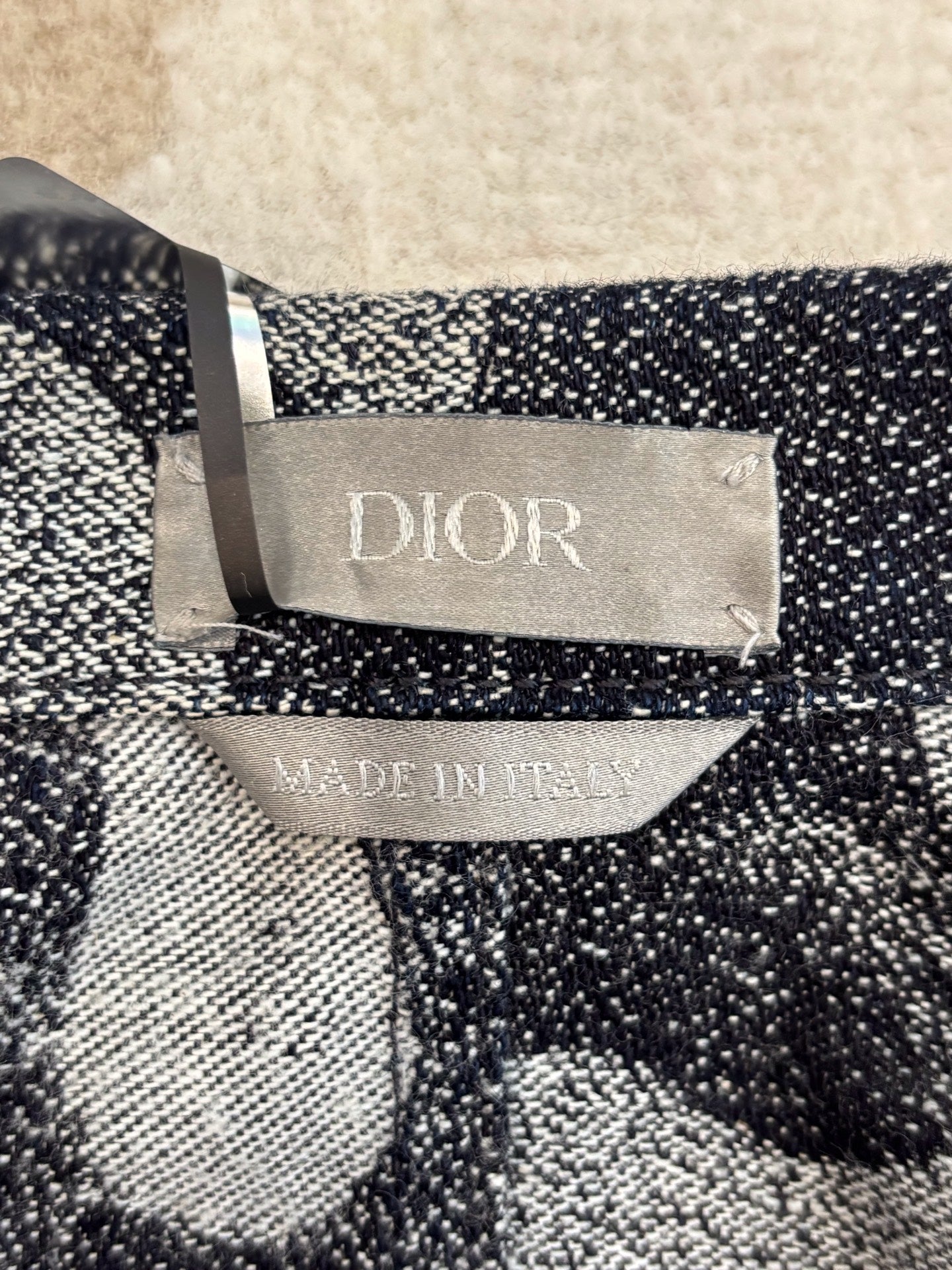 Dior - Peter Doig Collaboration Camouflage Logo Denim Jacket - Cotton denim with polyester embroidery - Black and Grey - (50)