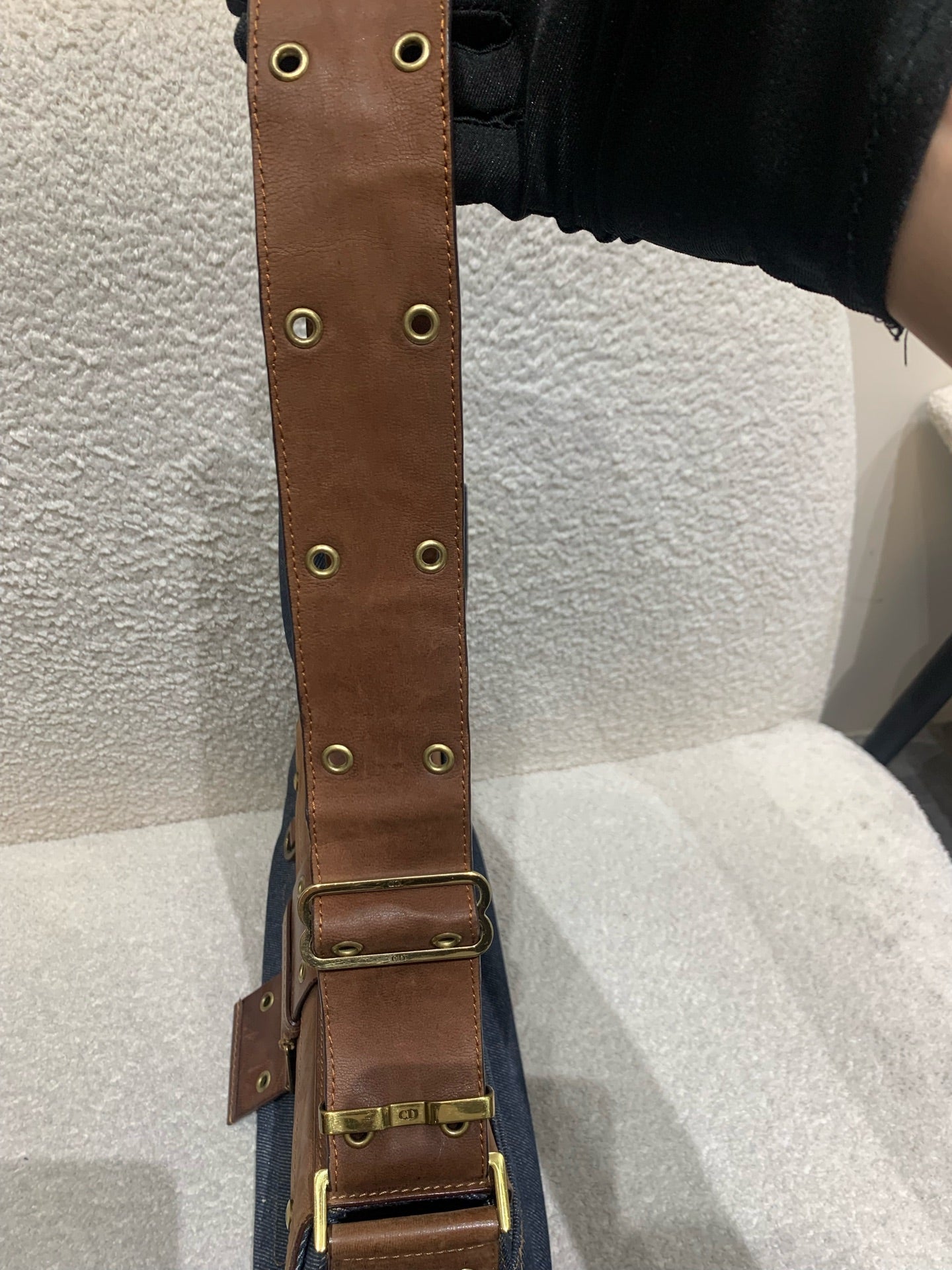 Dior - Punk Shoulder Bag / Crossbody Bag - Denim - Jeans and Leather - Blue - (medium)