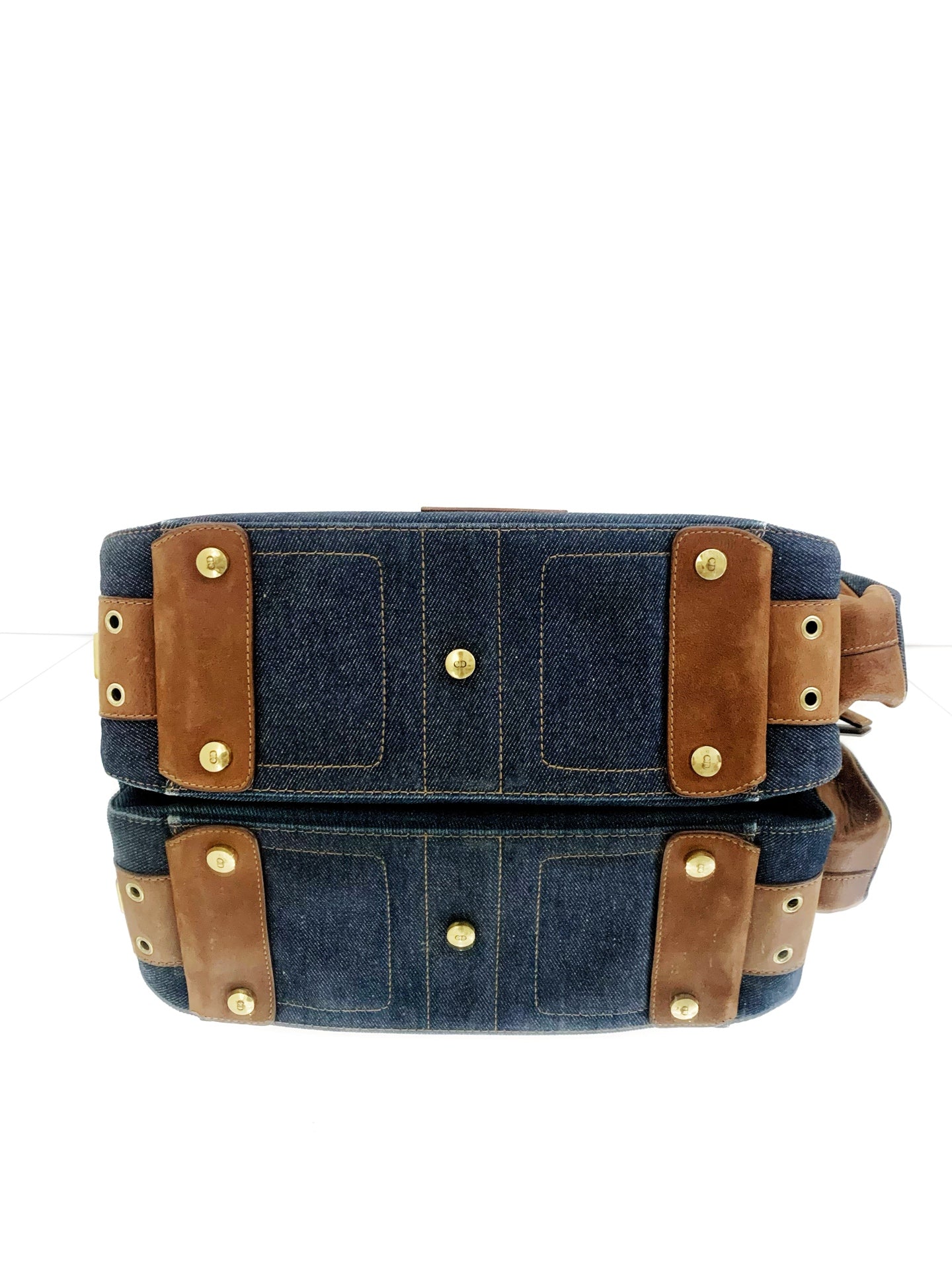 Dior - Punk Shoulder Bag / Crossbody Bag - Denim - Jeans and Leather - Blue - (medium)