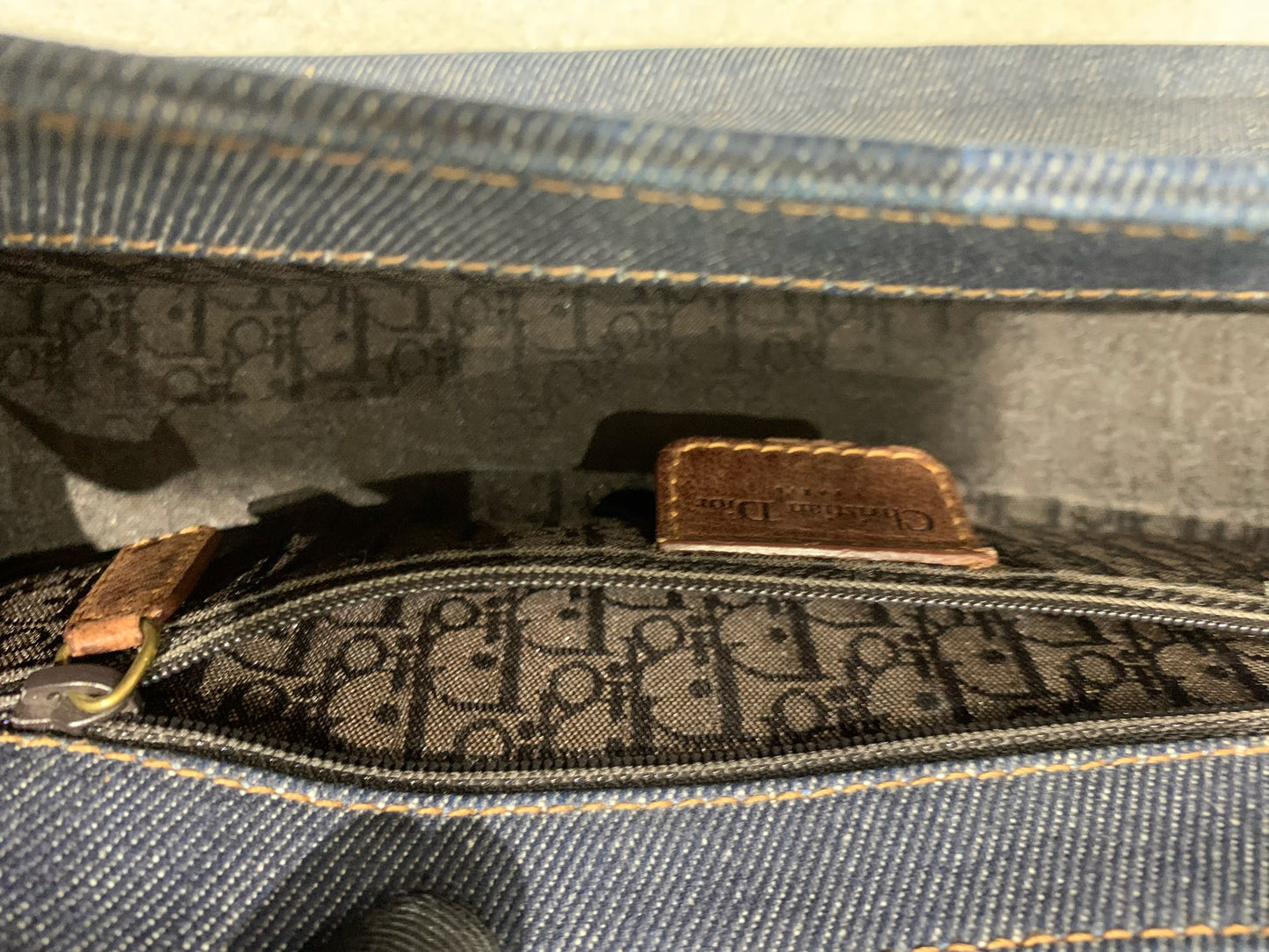 Dior - Punk Shoulder Bag / Crossbody Bag - Denim - Jeans and Leather - Blue - (medium)