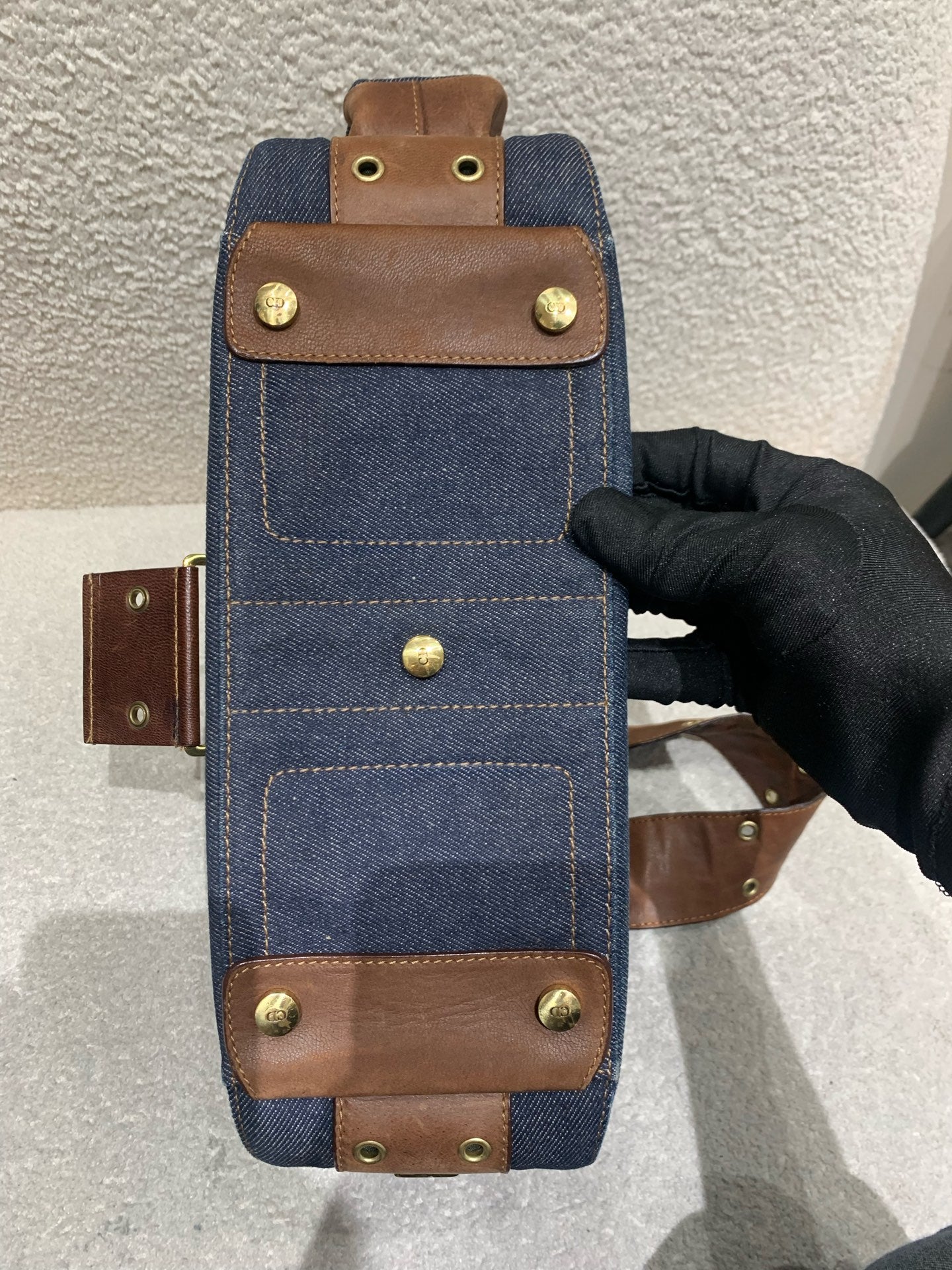 Dior - Punk Shoulder Bag / Crossbody Bag - Denim - Jeans and Leather - Blue - (medium)
