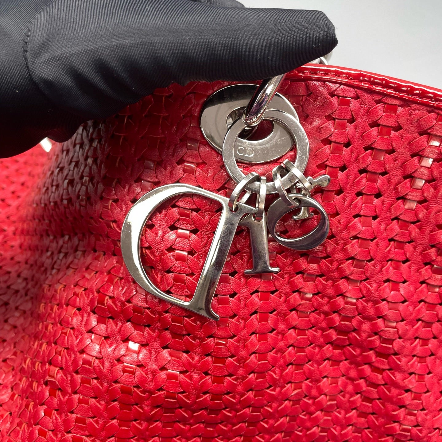 Dior - Rattan Tote - Leather - Red - (large)