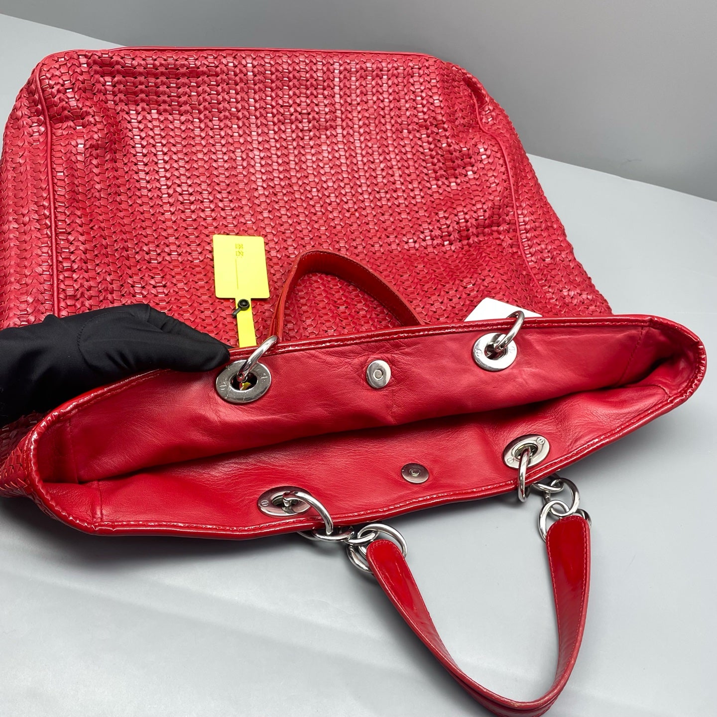 Dior - Rattan Tote - Leather - Red - (large)