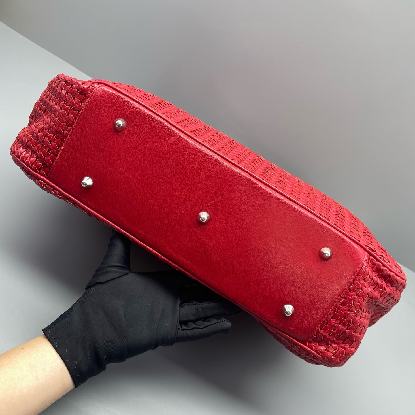 Dior - Rattan Tote - Leather - Red - (large)