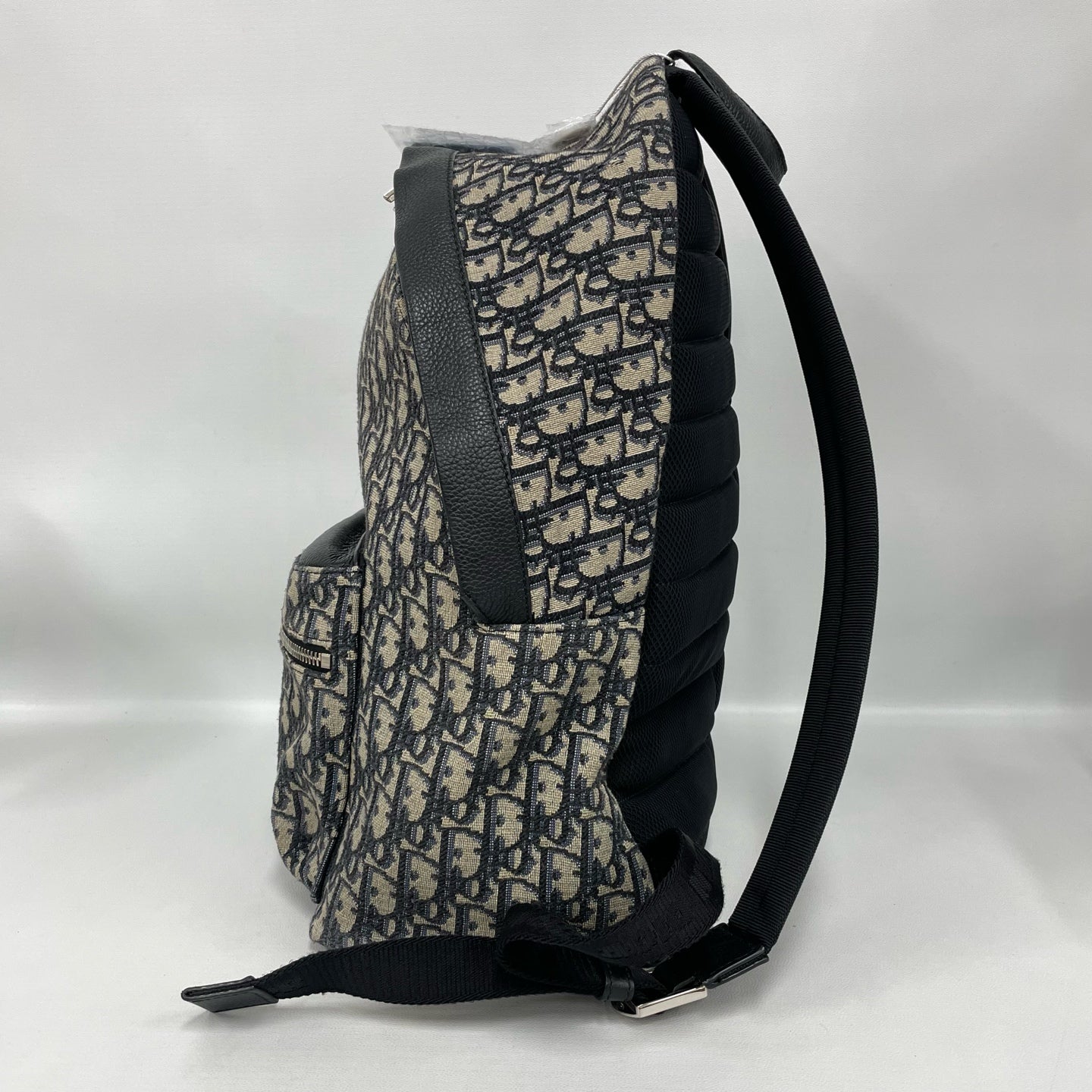 Dior - Rider - Dior Oblique jacquard canvas with black leather trim - Blue and Black - (Large)