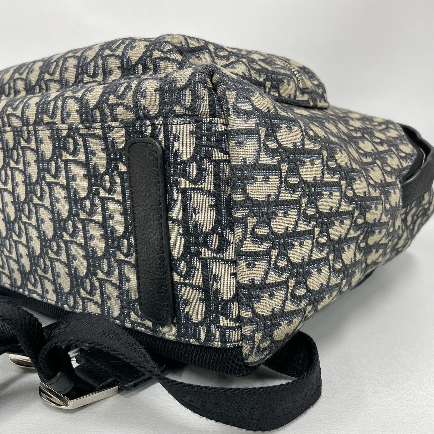 Dior - Rider - Dior Oblique jacquard canvas with black leather trim - Blue and Black - (Large)