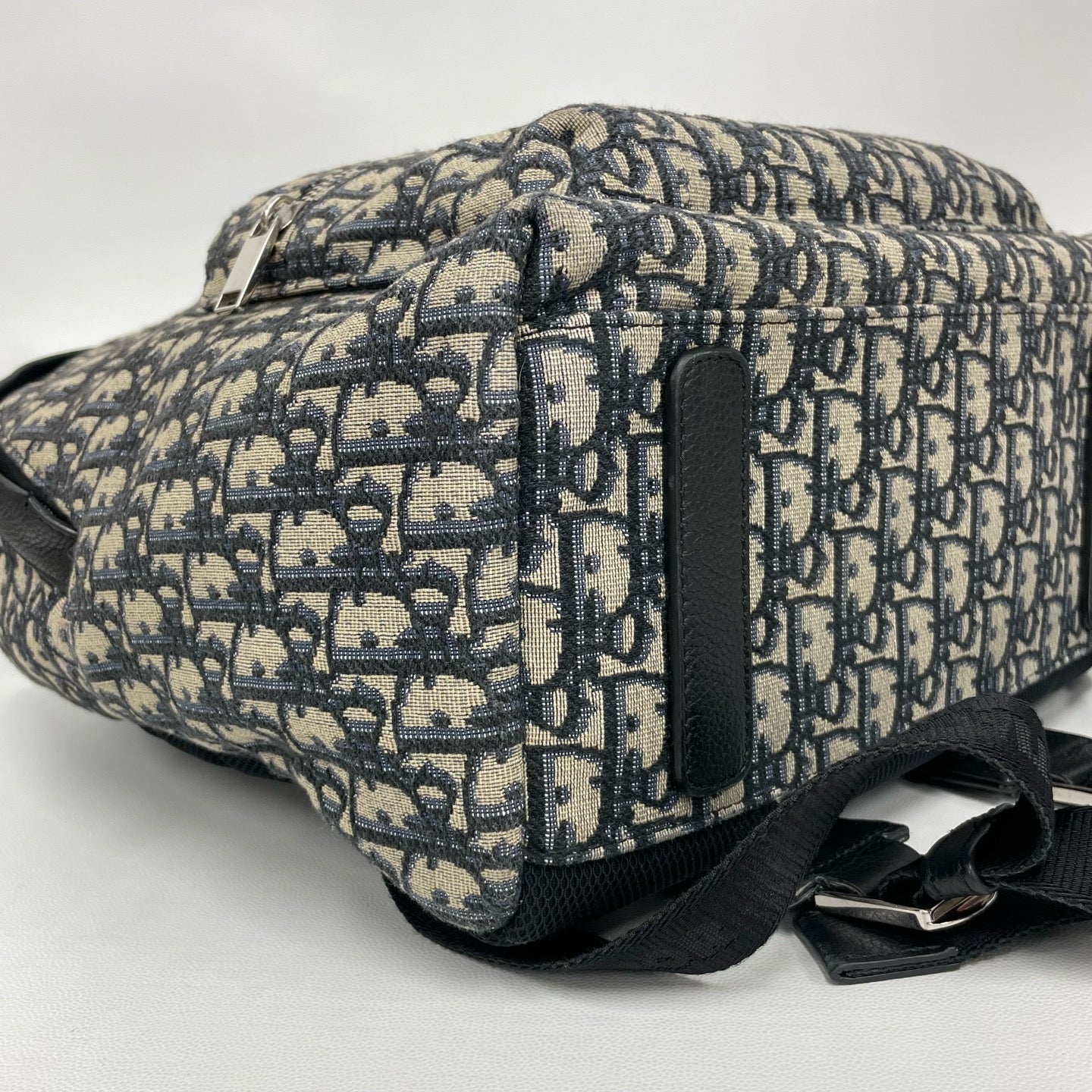 Dior - Rider - Dior Oblique jacquard canvas with black leather trim - Blue and Black - (Large)