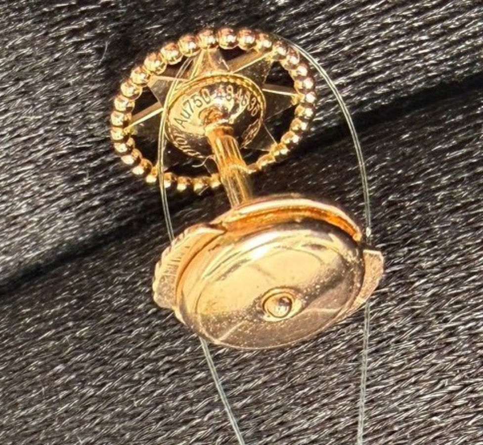 Dior - Rose des Vents Single Earring - 18K yellow gold with a central diamond - Gold