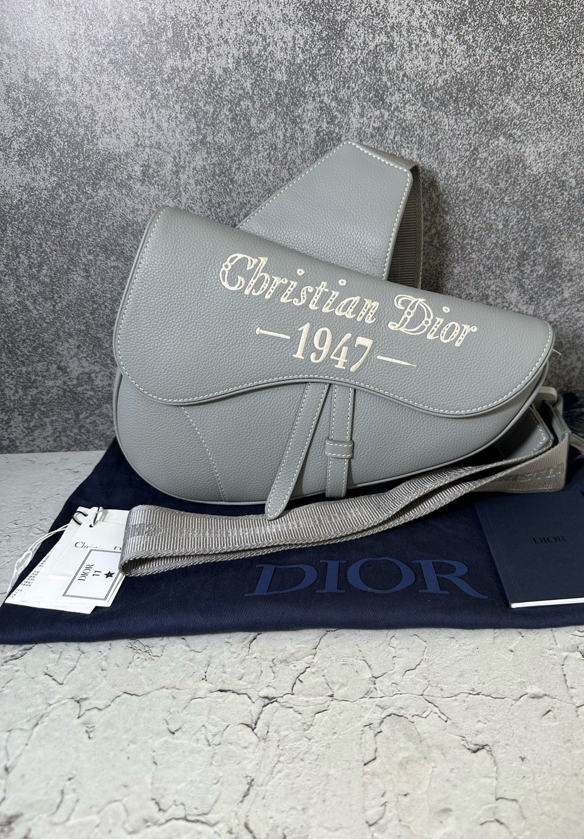 Dior - Saddle 1947 - Leather - Grey - (medium)