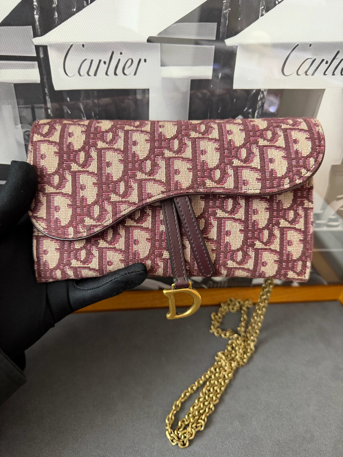 Dior - Saddle 2-in-1 WOC - Cloth - Burgundy