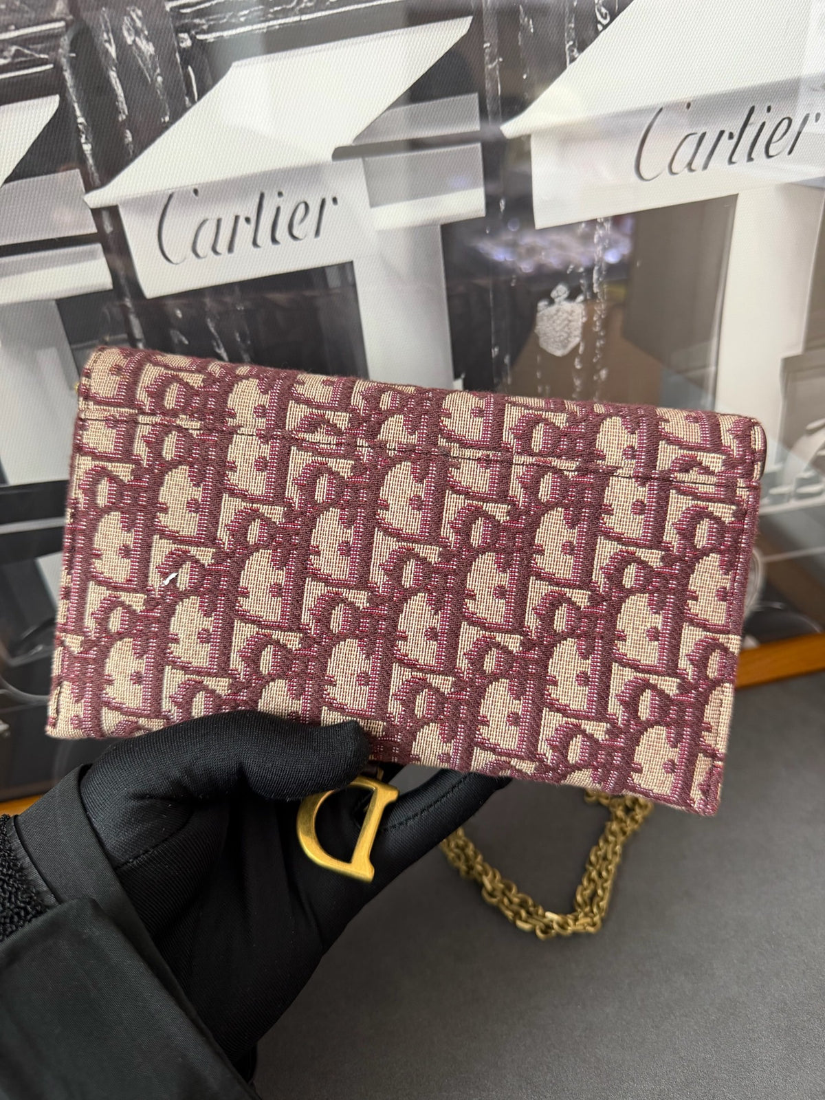 Dior - Saddle 2-in-1 WOC - Cloth - Burgundy