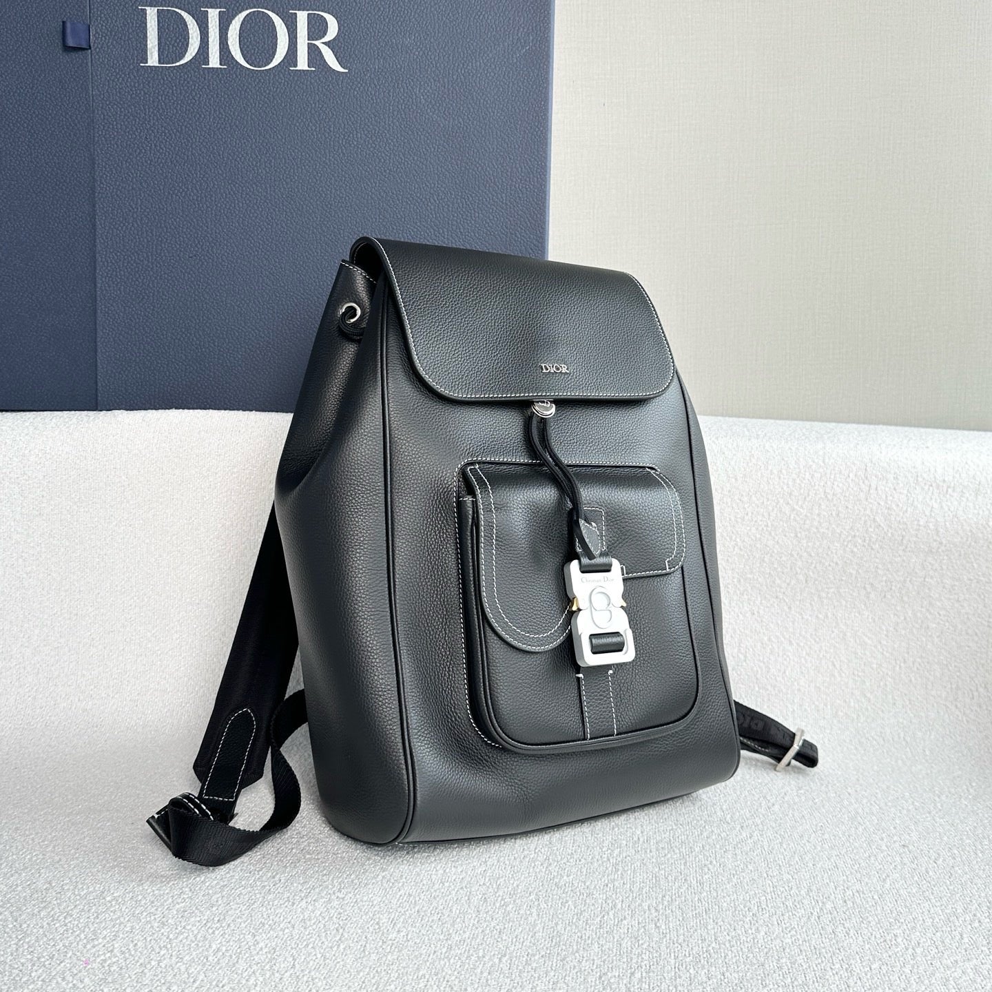 Dior - Saddle Backpack - Leather - Black - (Medium)