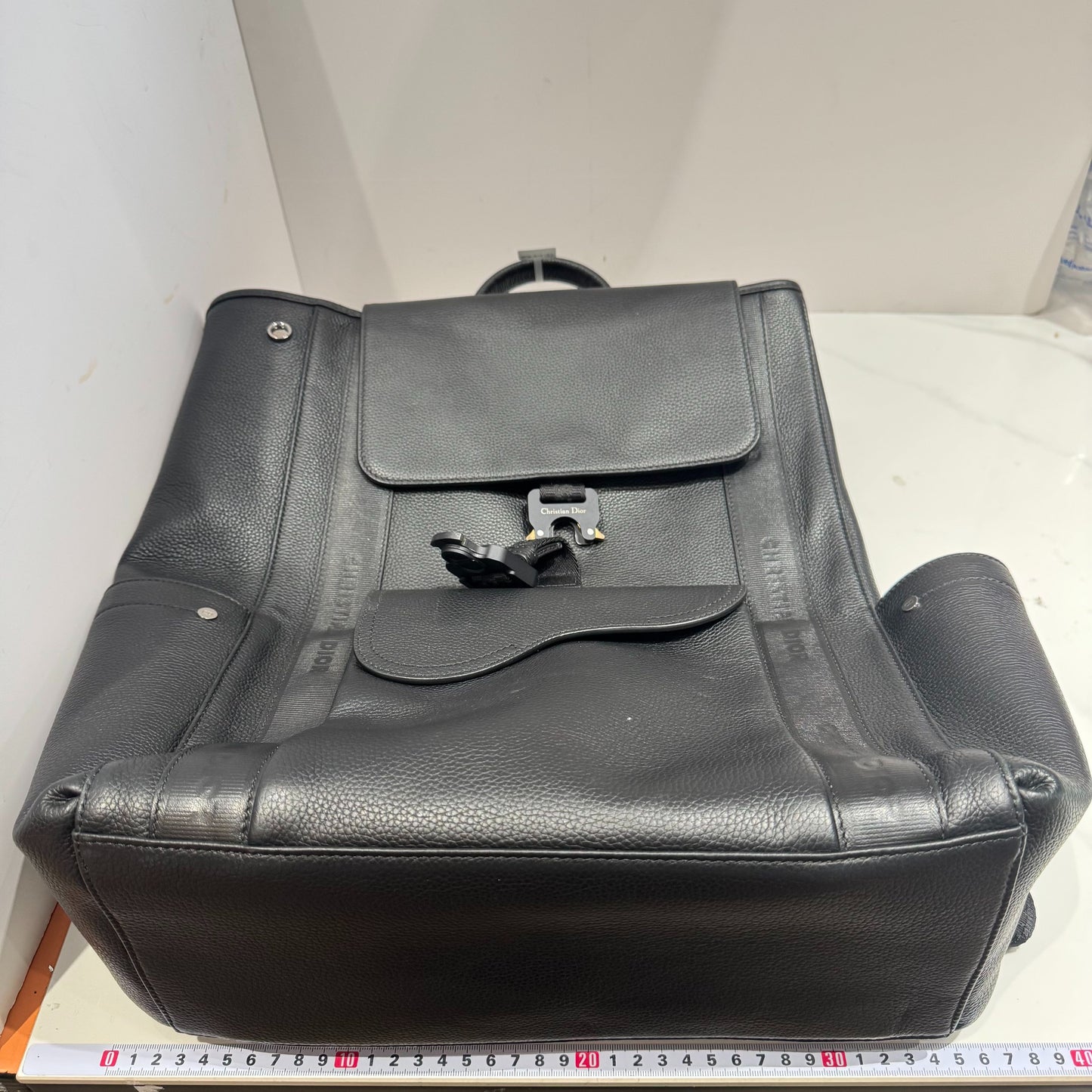 Dior - Saddle Backpack - Pebbled leather - Black - (Large)