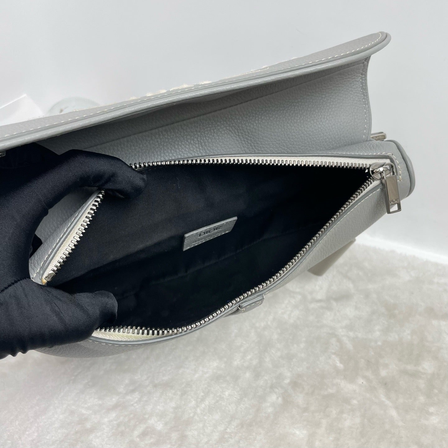 Dior - Saddle Bag - Calfskin - Grey - (Medium)