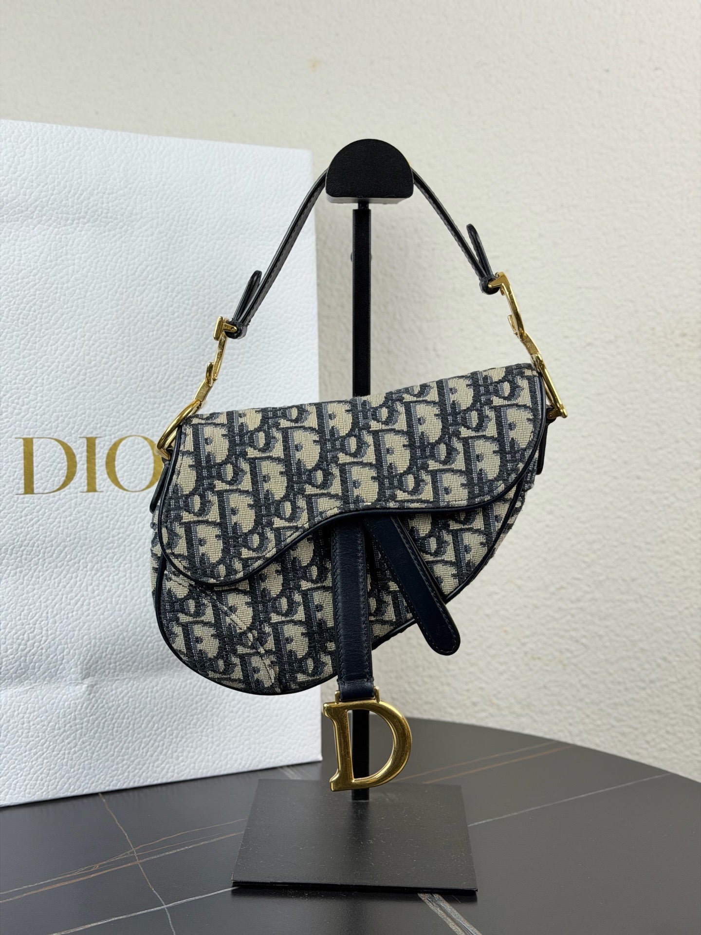 Dior - Saddle Bag - Canvas - Blue - (Small)