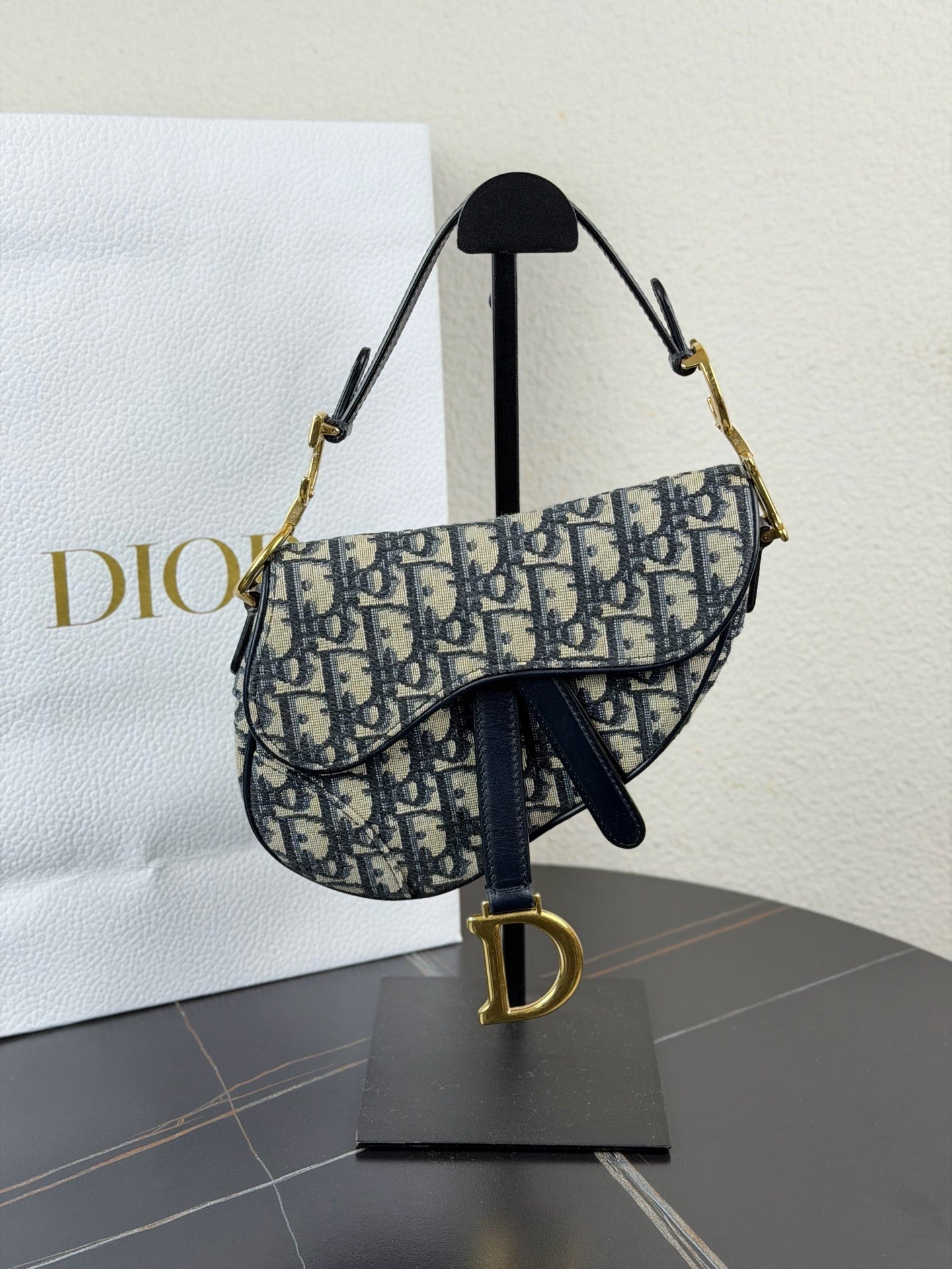 Dior - Saddle Bag - Canvas - Blue - (Small)