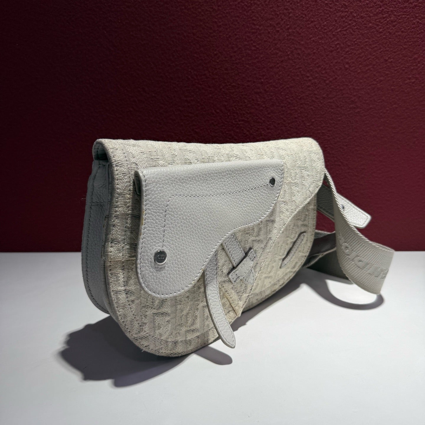 Dior - Saddle Bag - Cloth - Beige - (mini)