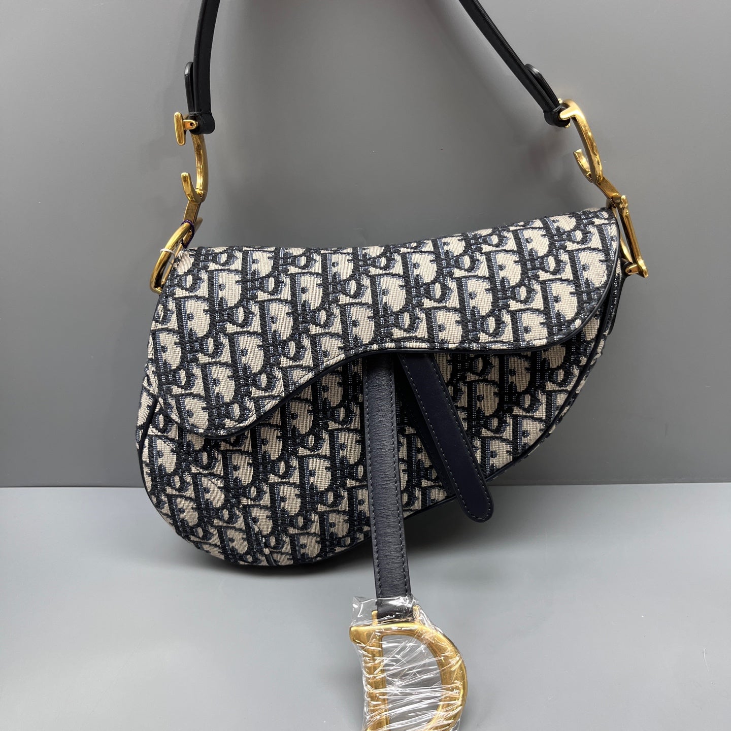Dior - Saddle Bag - Cloth - Blue - (large)