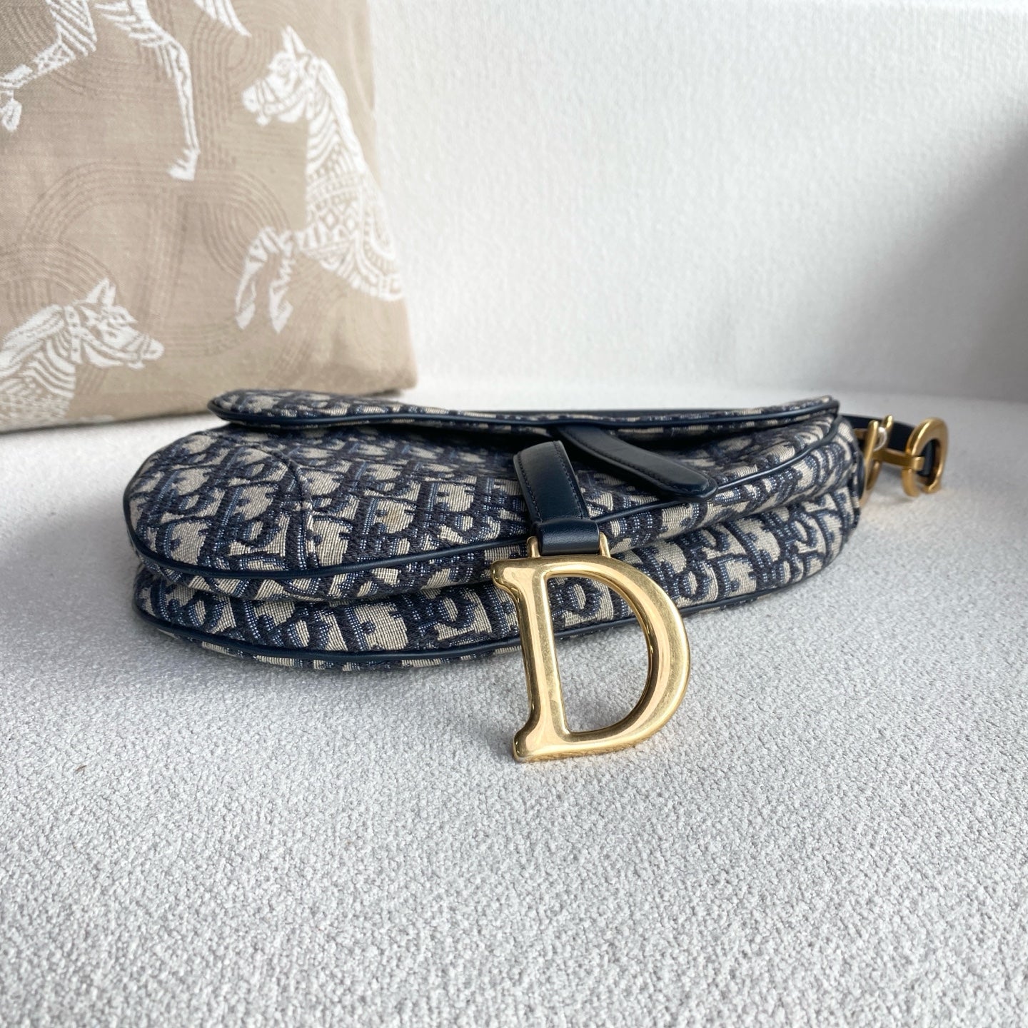 Dior - Saddle Bag - Cloth - Blue - (medium)