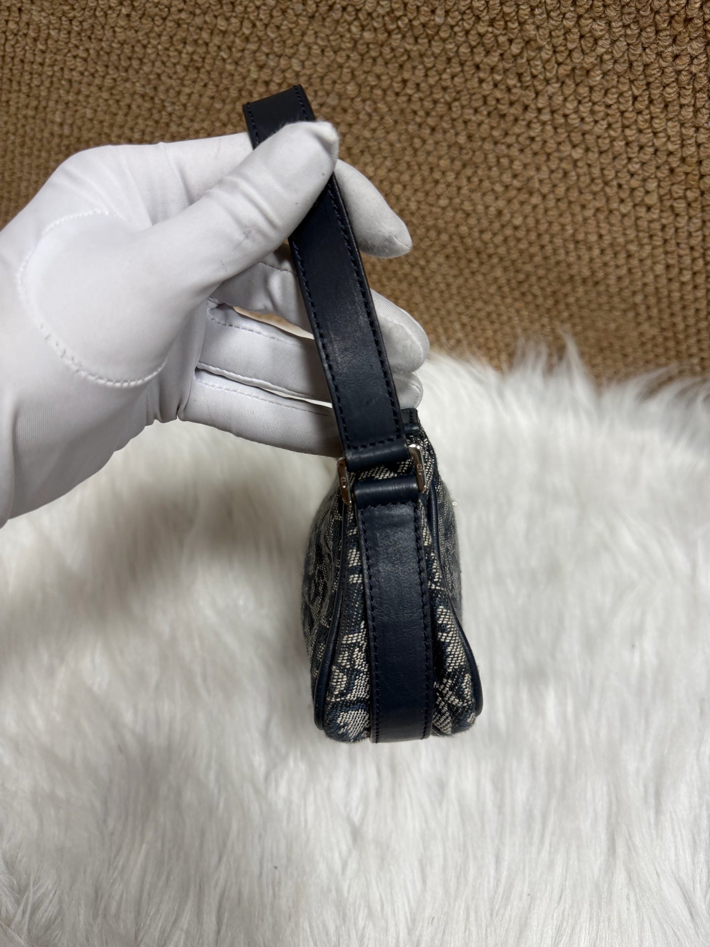 Dior - Saddle bag - Cloth - Blue - (mini)