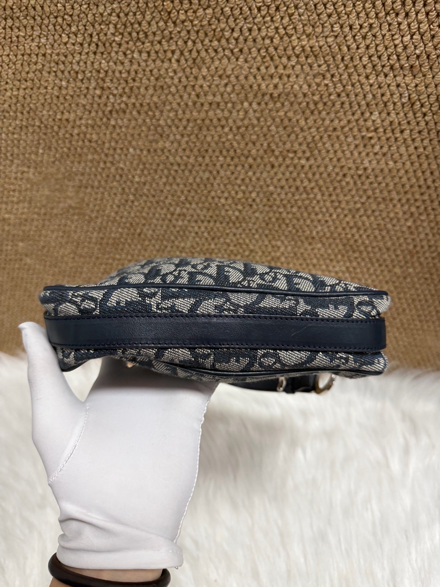 Dior - Saddle bag - Cloth - Blue - (mini)