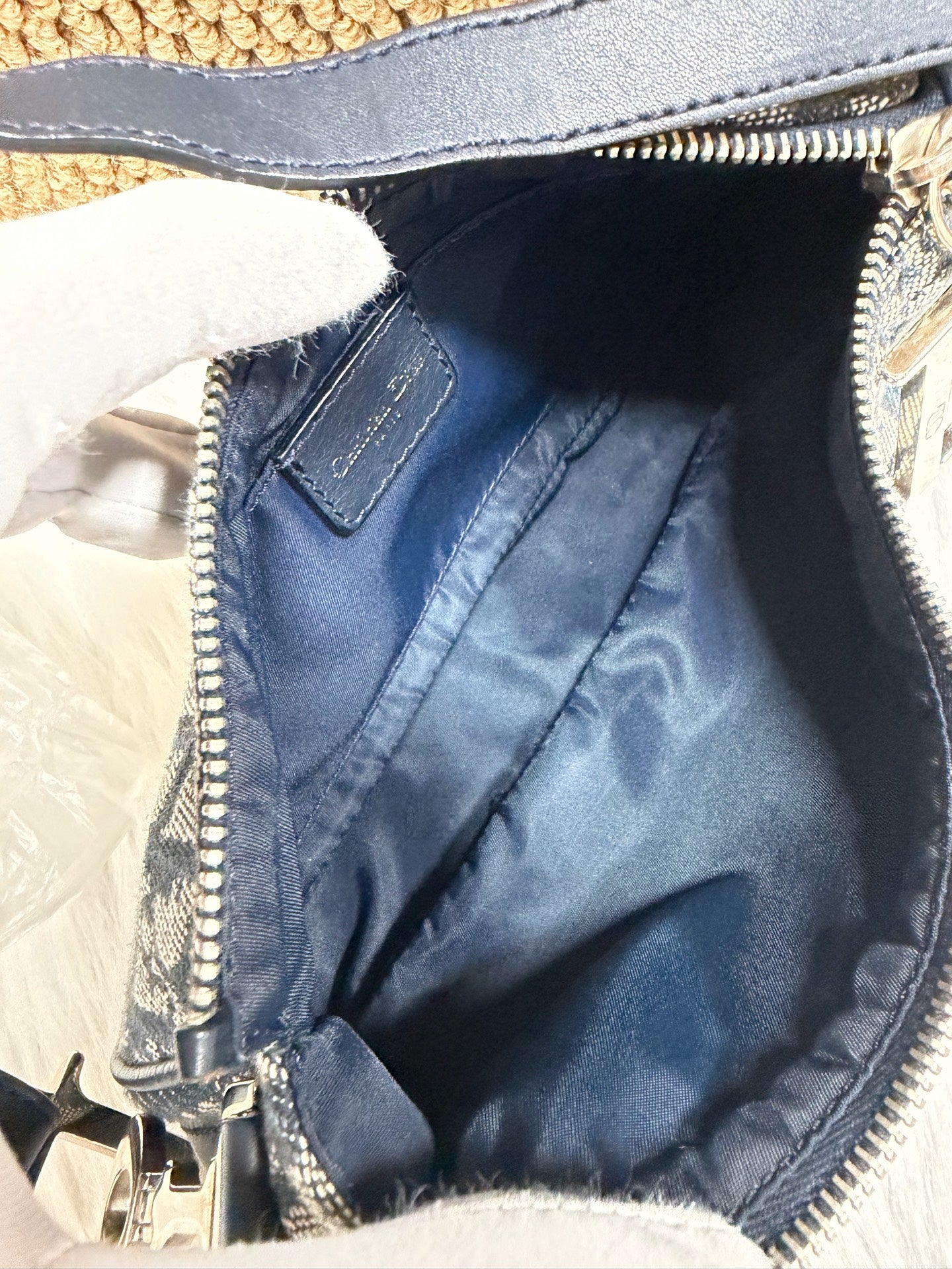 Dior - Saddle bag - Cloth - Blue - (mini)