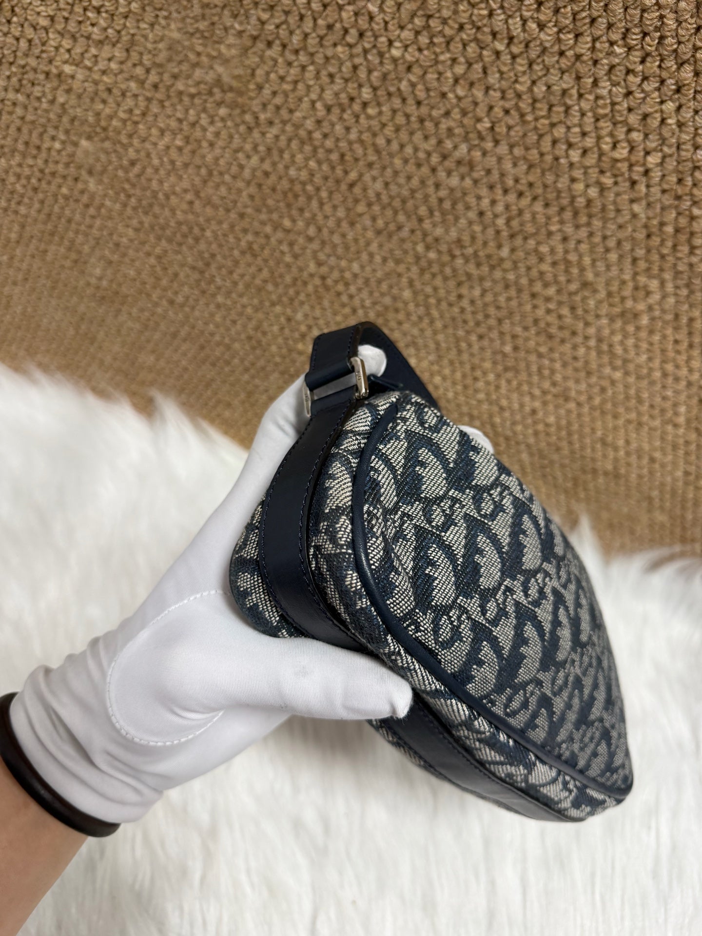 Dior - Saddle bag - Cloth - Blue - (mini)