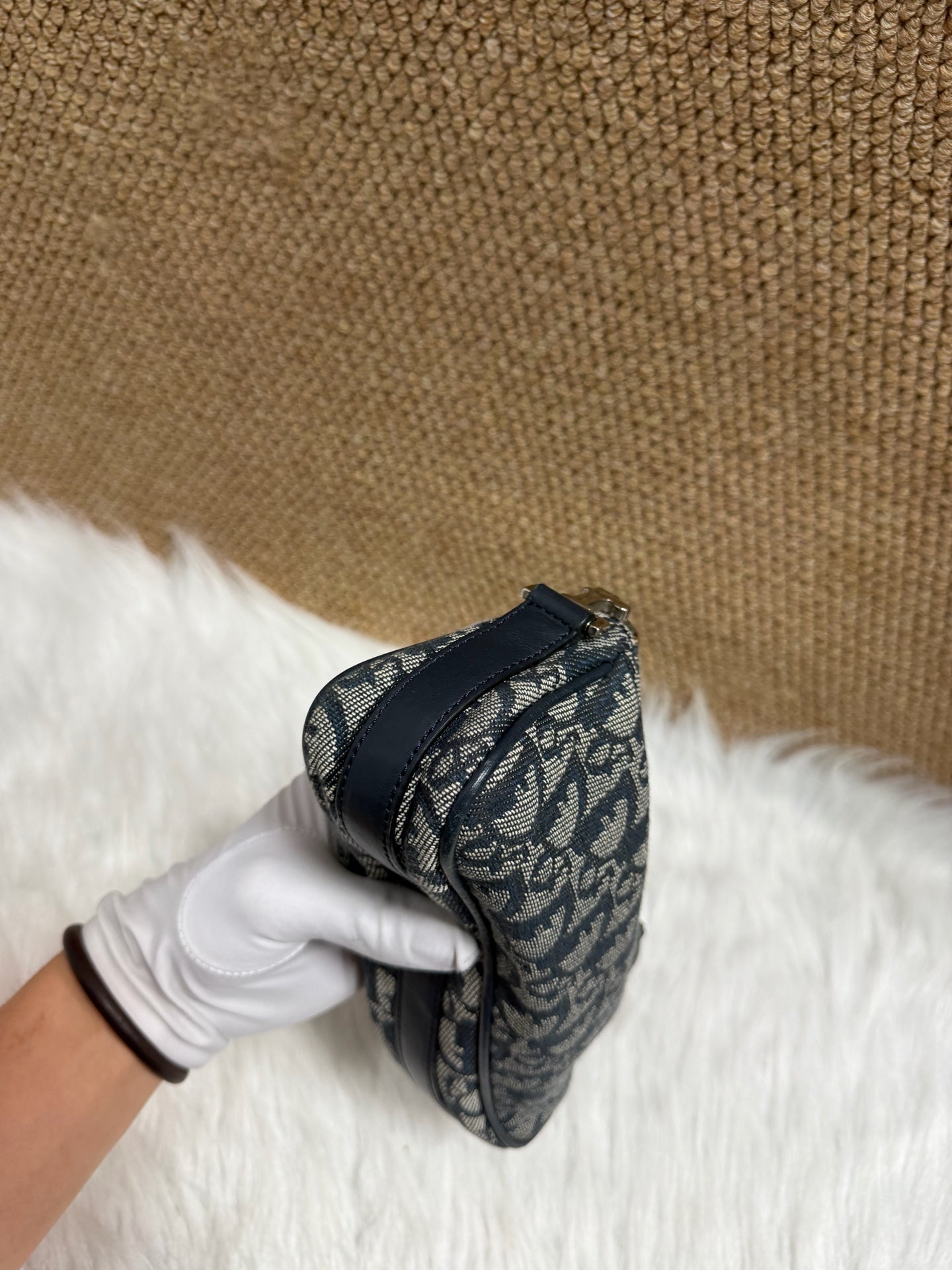 Dior - Saddle bag - Cloth - Blue - (mini)