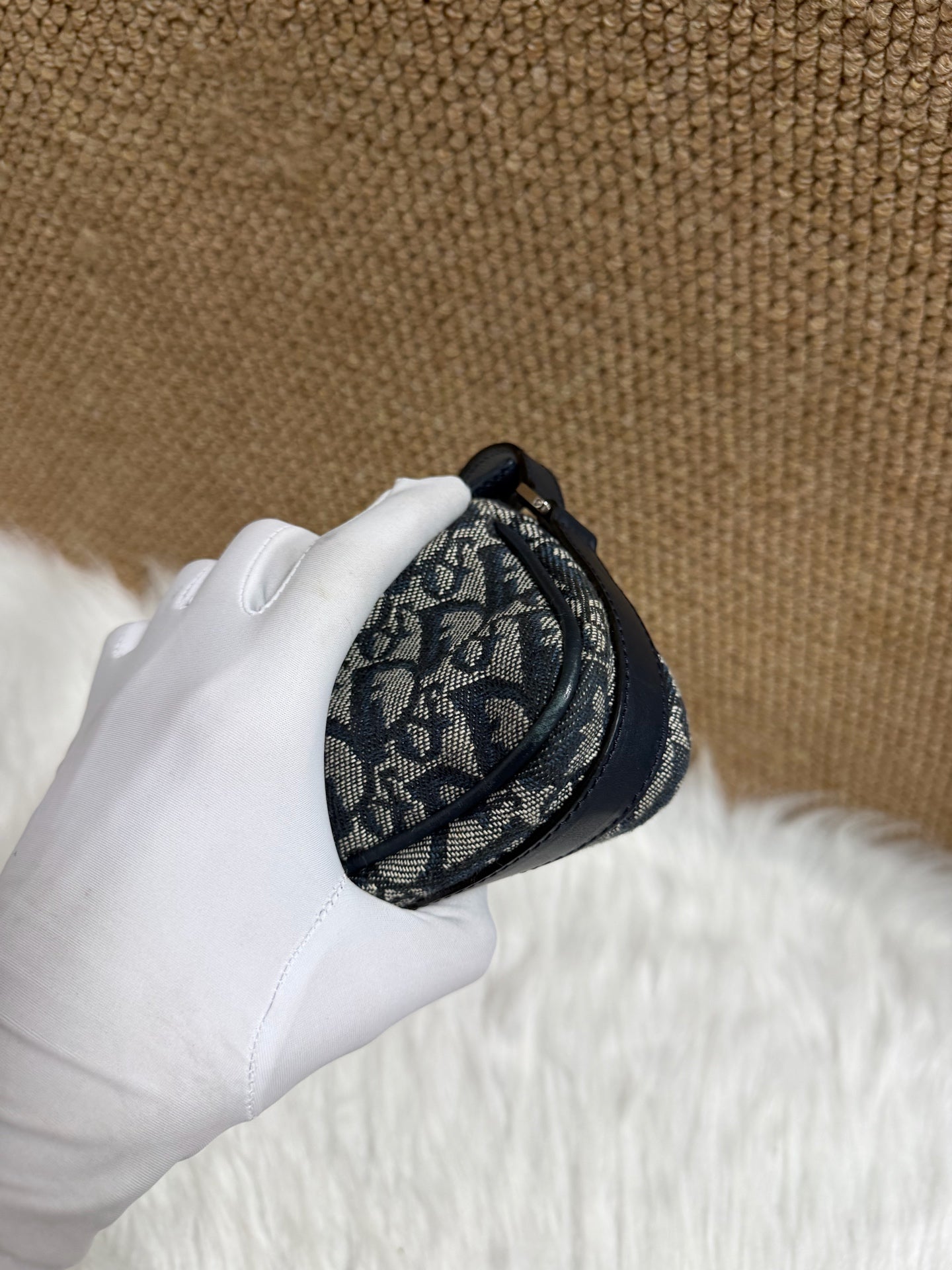 Dior - Saddle bag - Cloth - Blue - (mini)