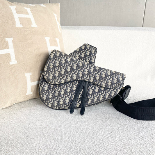 Dior - Saddle Bag - Cloth - Blue - (Other)