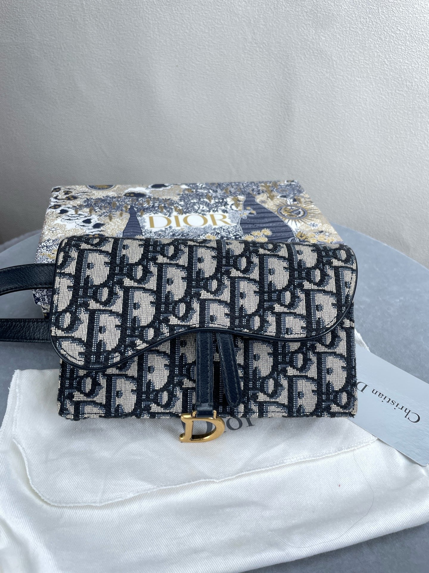 Dior - Saddle Bag - Cloth - Brown - (mini)