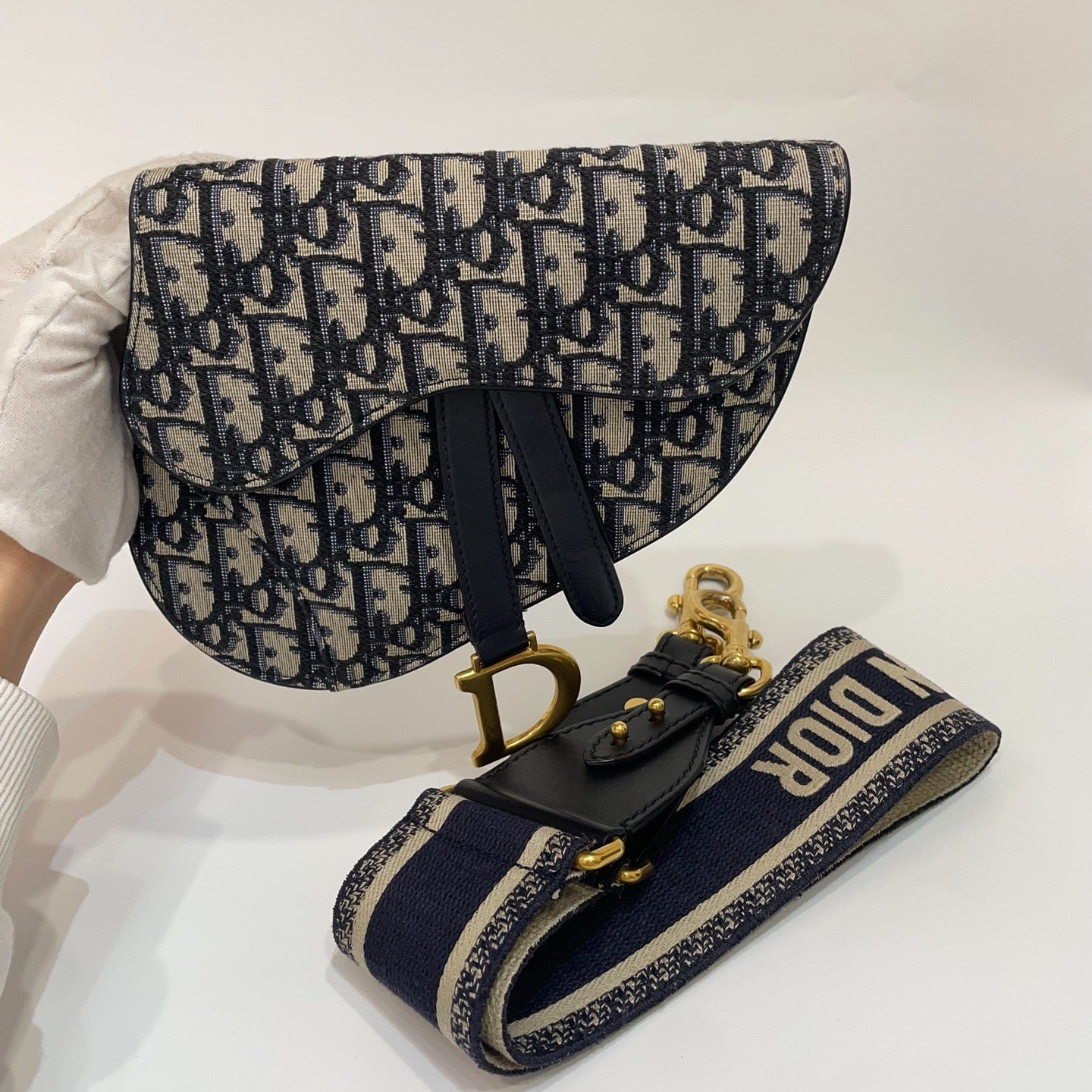 Dior - Saddle Bag - Cloth - Brown - (mini)