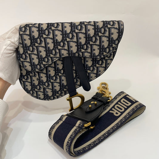 Dior - Saddle Bag - Cloth - Brown - (mini)